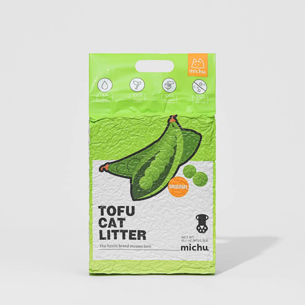Michu Natural Clumping Tofu Cat Litter Original 6L