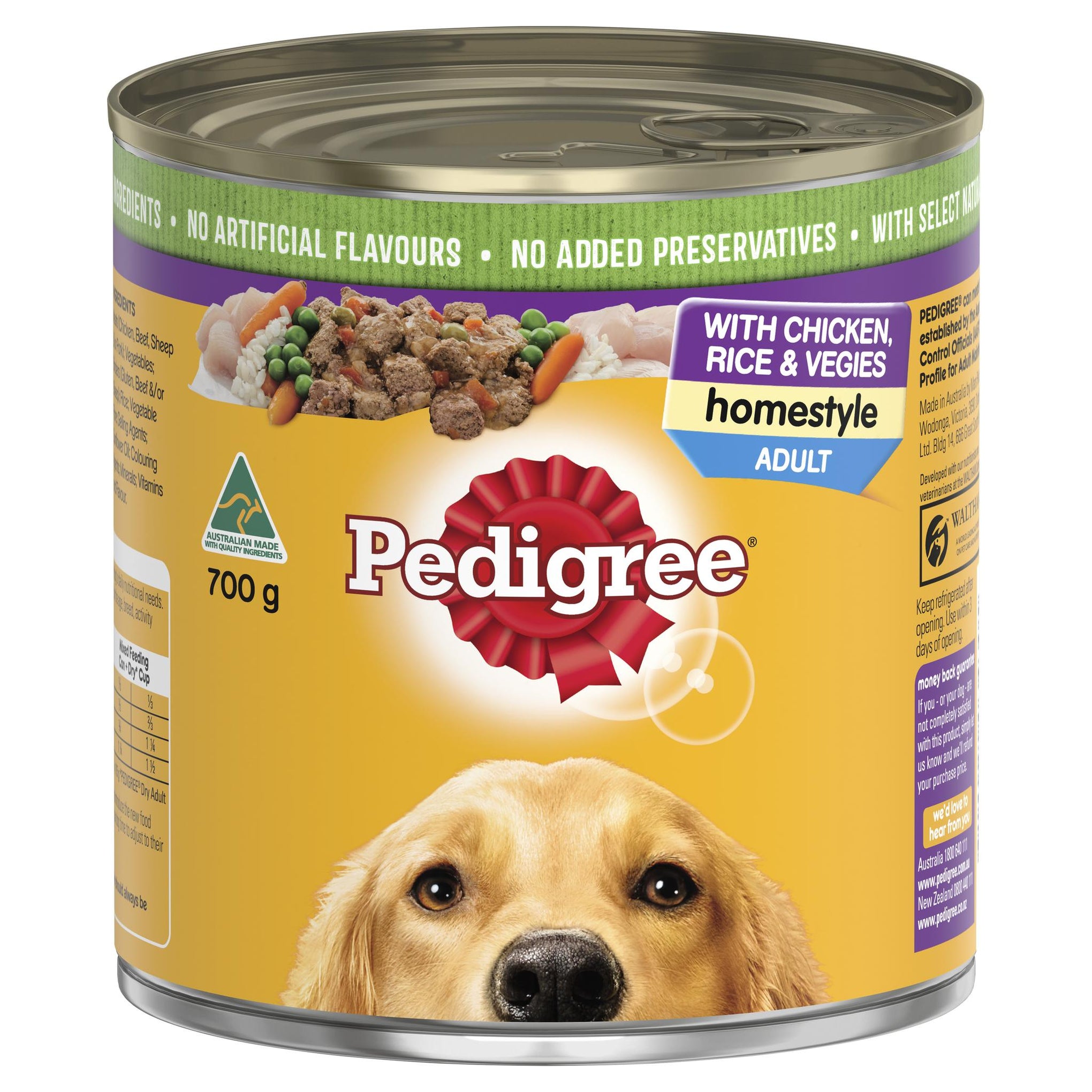 Pedigree Dog Adult Wet Food Home Style Chicken Rice & Veg 700g x 12