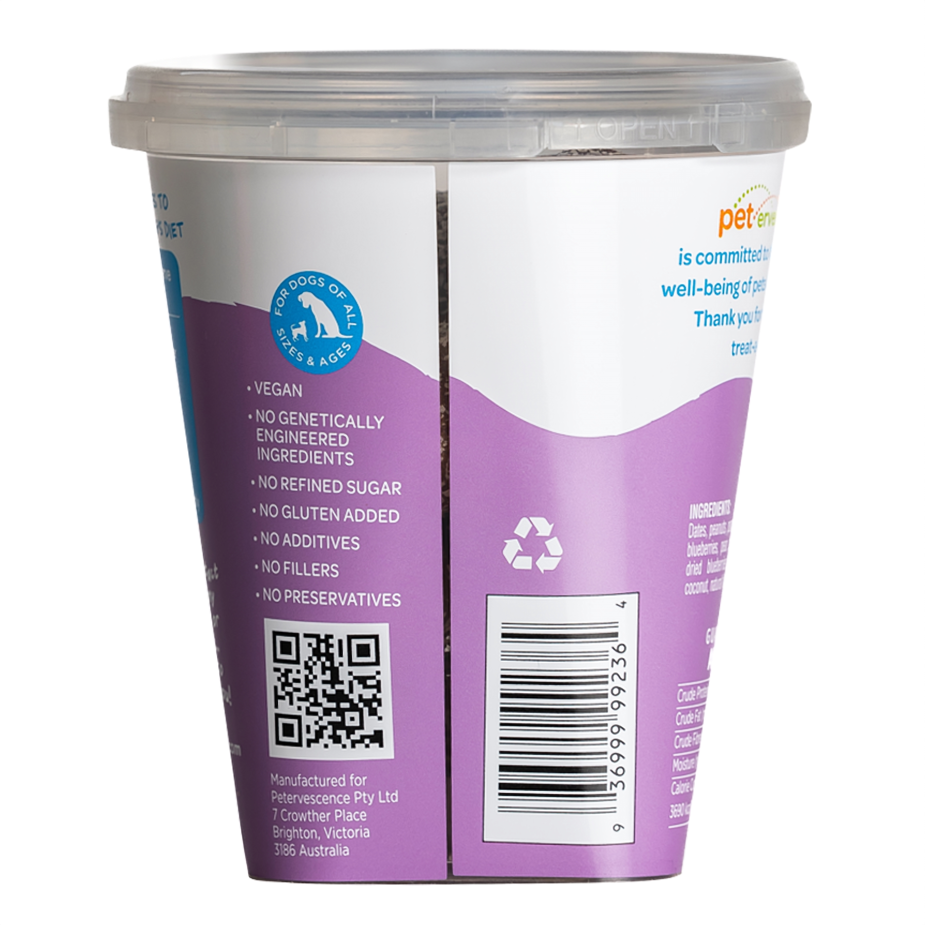 Petervescence TreatABalls Peanut Butter Blueberry & Banana 198g