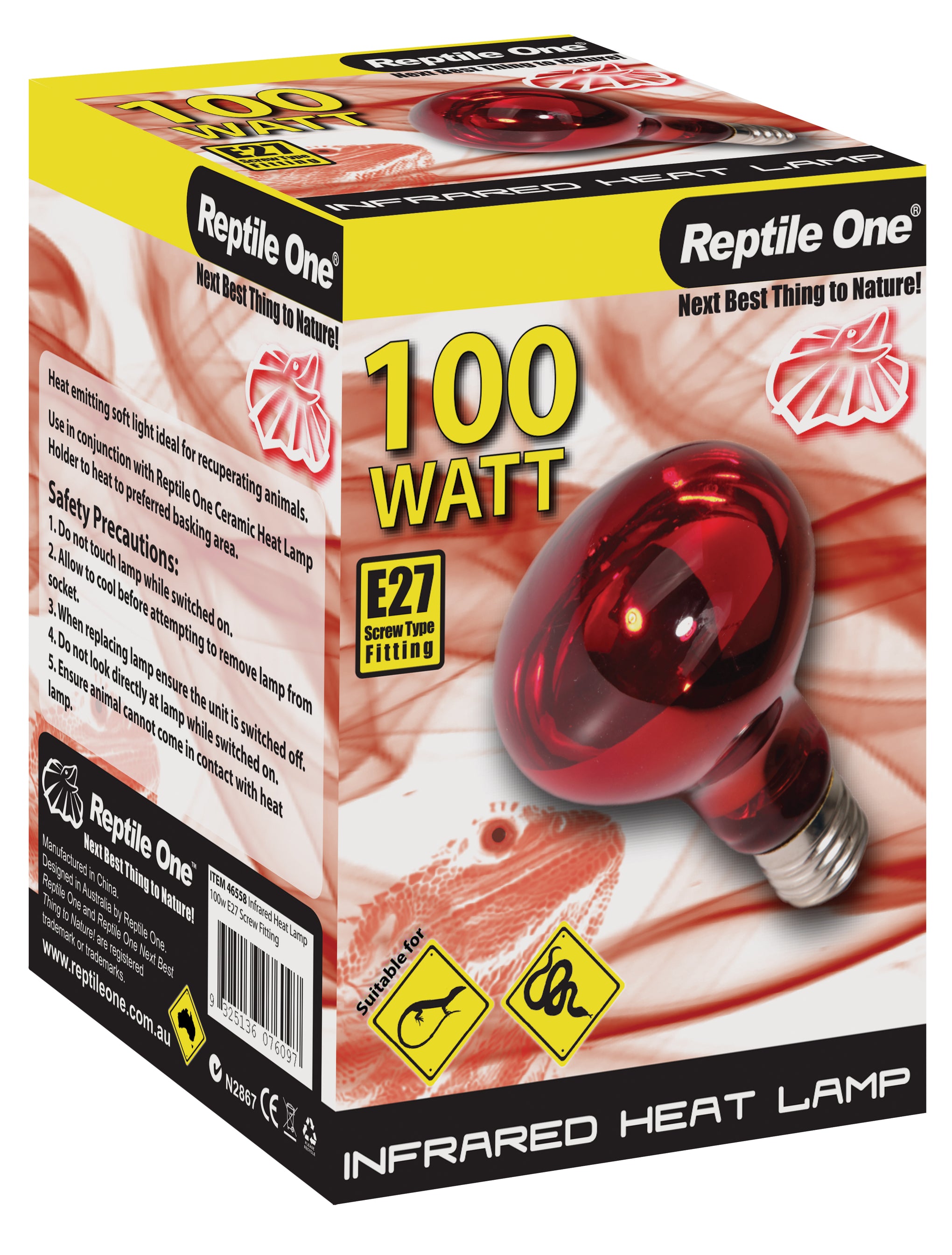 Reptile One E27 Fitting Infrared Heat Lamp