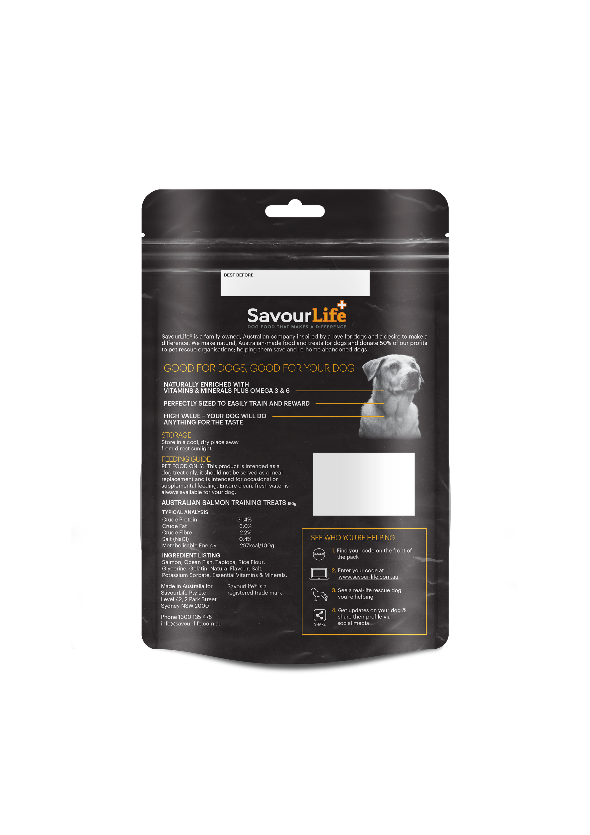 SavourLife Dog Treat Australian Salmon Training Treats 150g