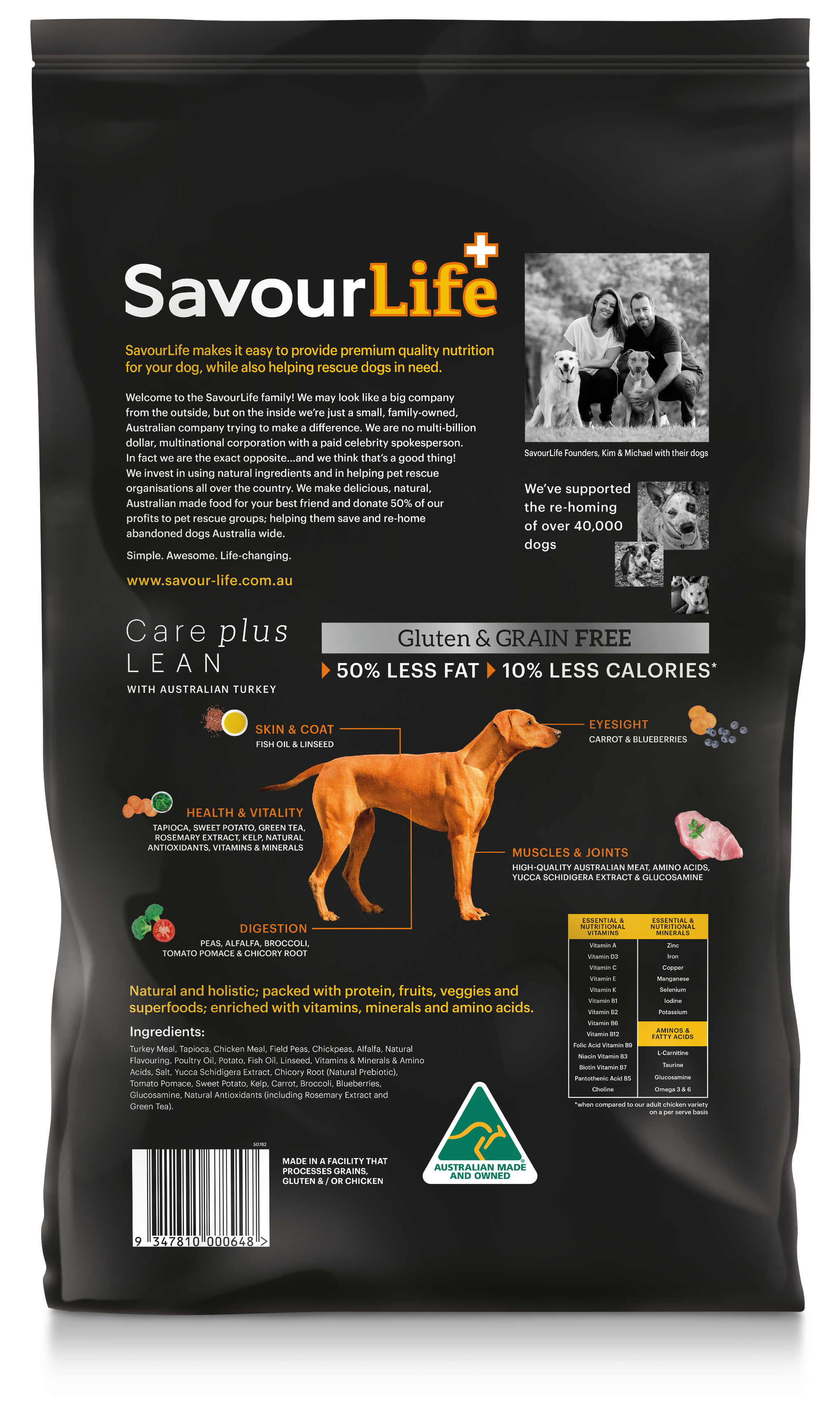 SavourLife Grain Free Care Plus Adult Dog Lean Turkey Dry Food