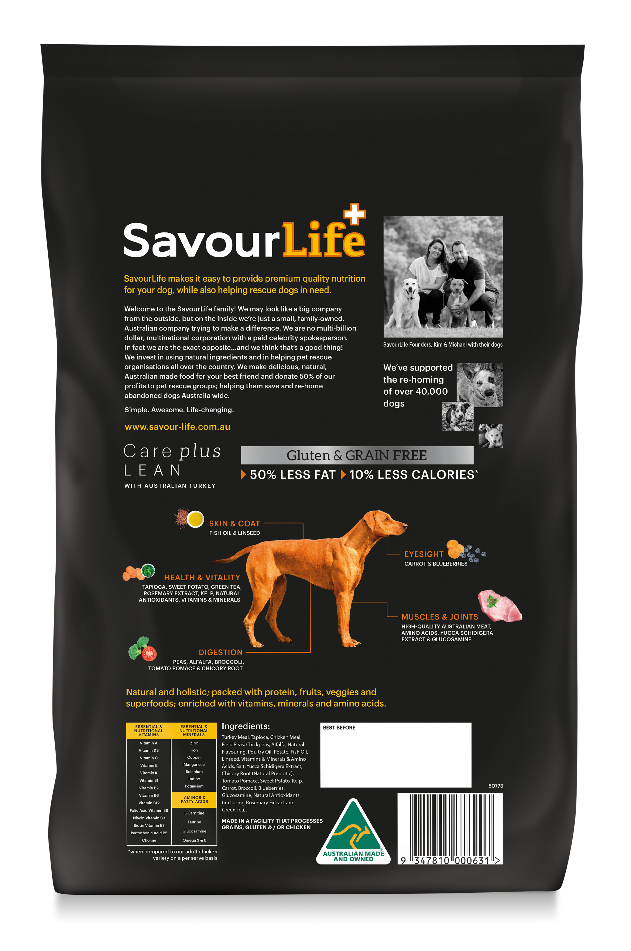 SavourLife Grain Free Care Plus Adult Dog Lean Turkey Dry Food