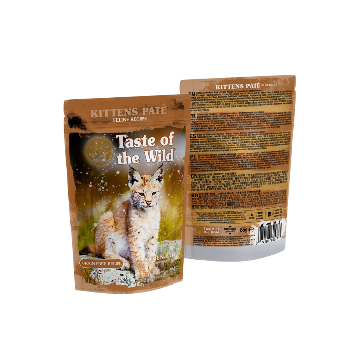 Taste of the Wild Chicken Pate Wet Kitten Food Pouch 85g x 12