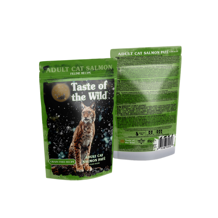 Taste of the Wild Salmon with Chicken Pate Wet Cat Food Pouch 85g x 12
