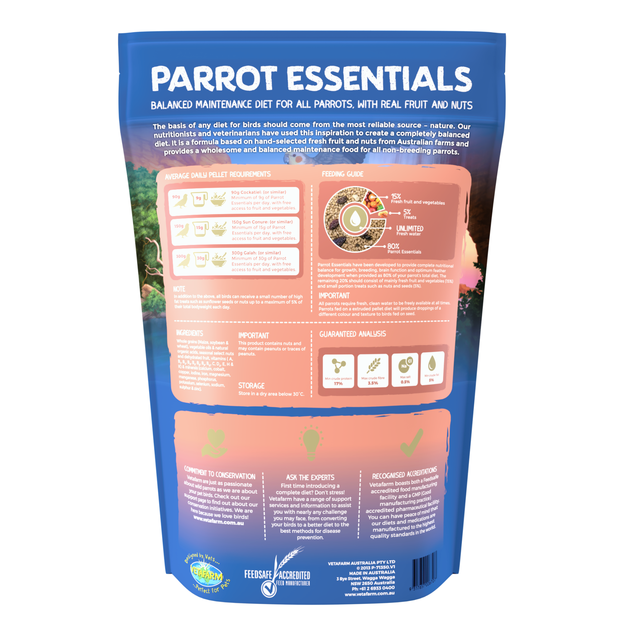 Vetafarm Parrot Essentials Food