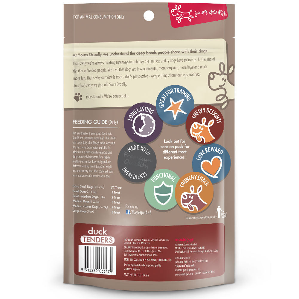 Yours Droolly Duck Tenders Dog Treats 450g