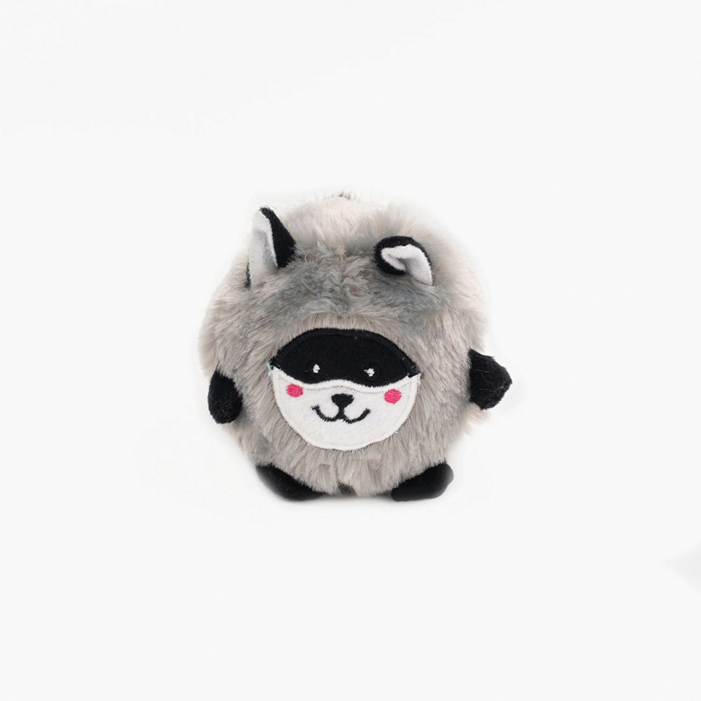 ZippyPaws Bushy Throw Raccoon Dog Toy