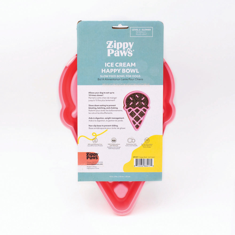 Zippypaws Happy Bowl Dog Slow Feeder Ice Cream