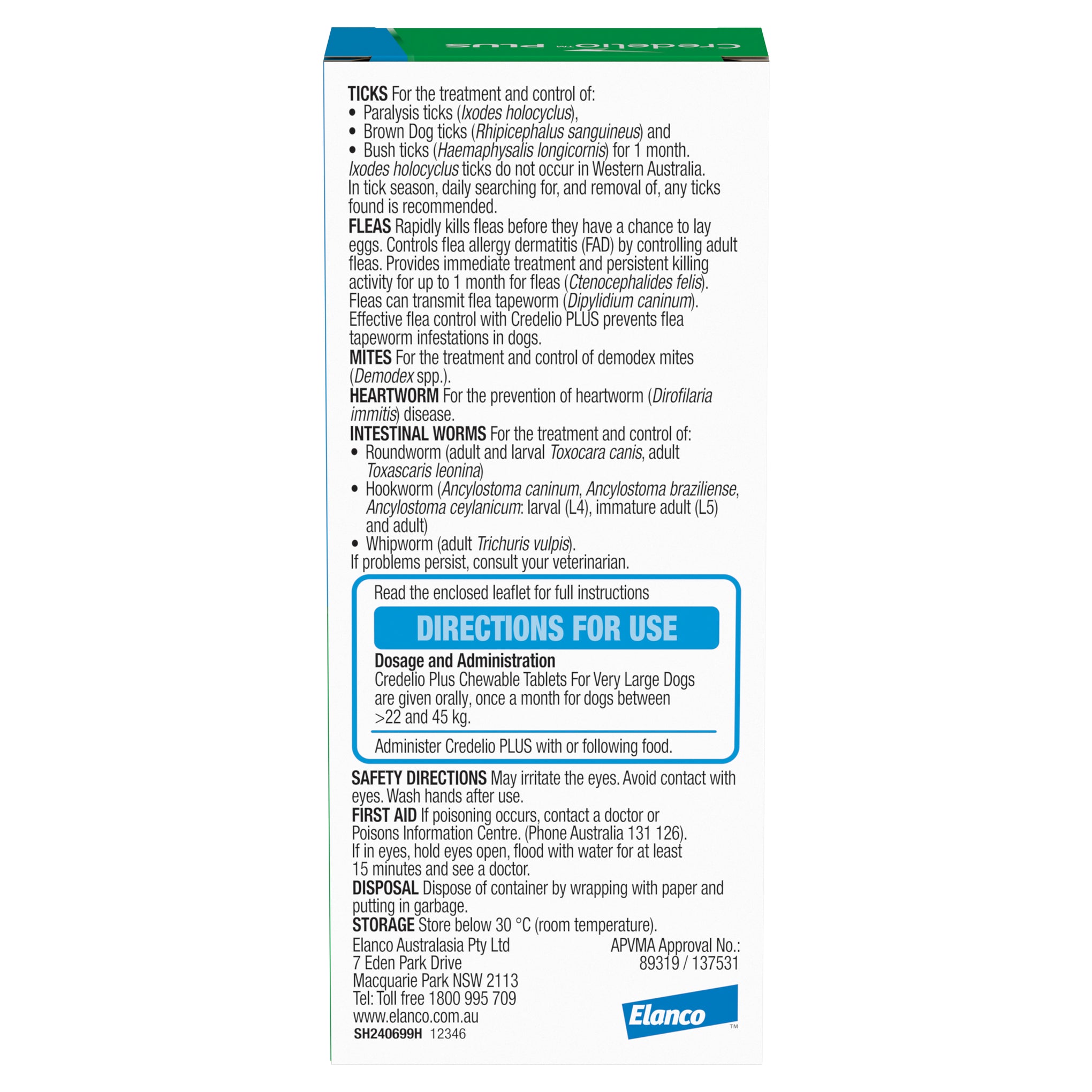 Credelio Plus Extra Large Dog Chews 22-45kg (Blue)