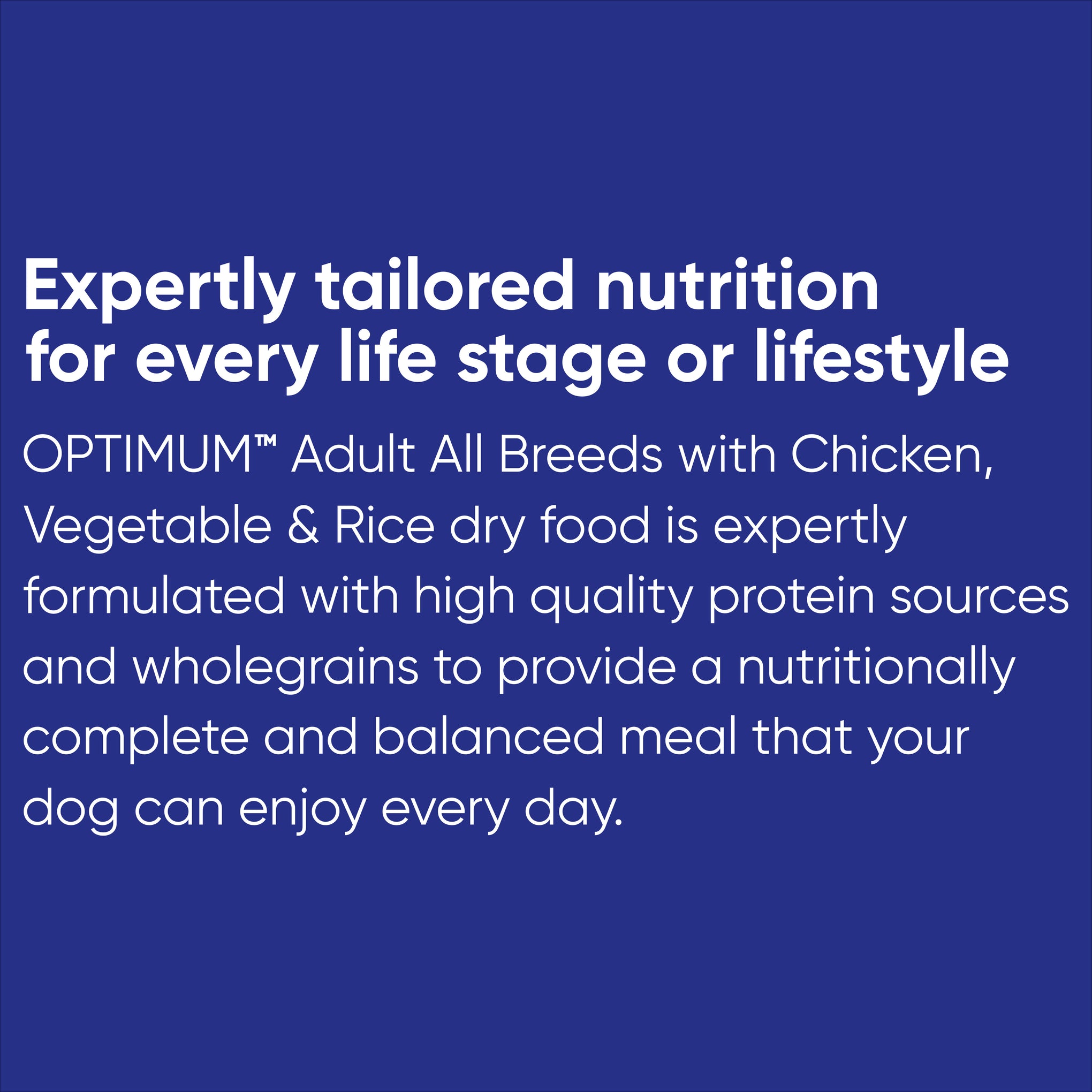 Optimum Chicken Vegetables With Rice Adult All Breed Dry Dog Food 18kg