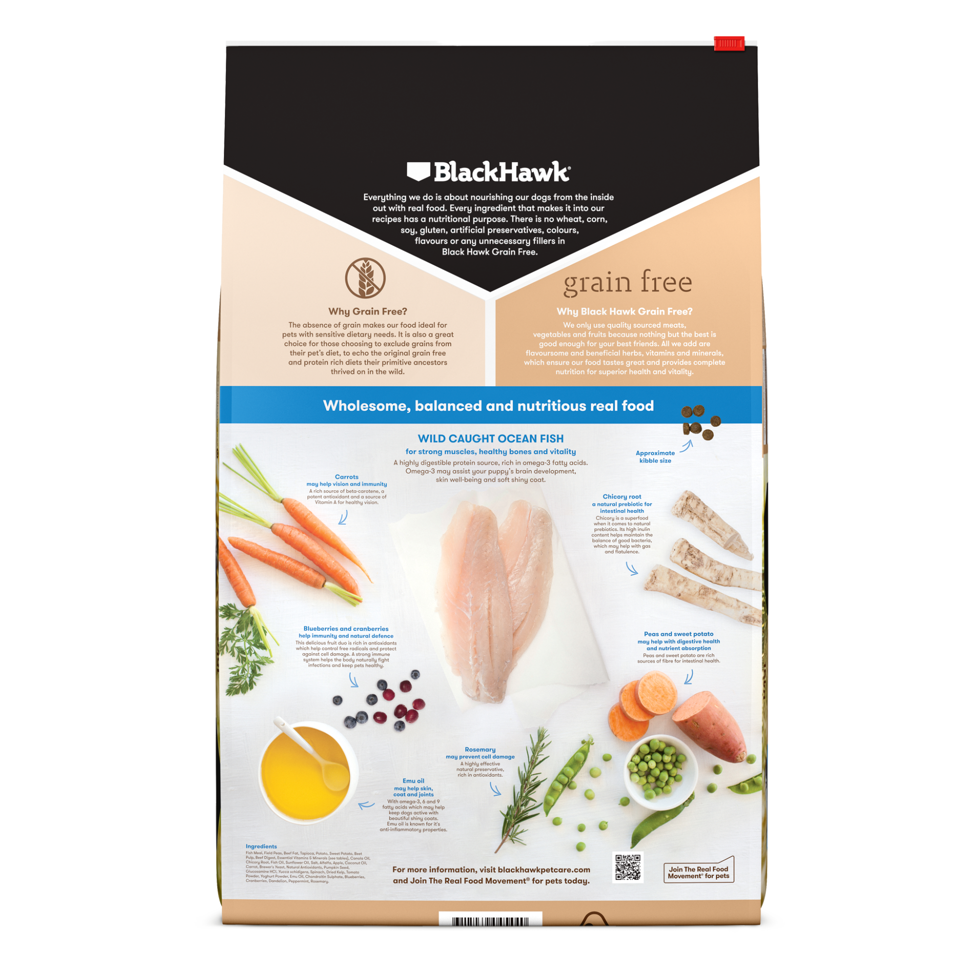 Black Hawk Puppy Grain Free Ocean Fish Dry Dog Food