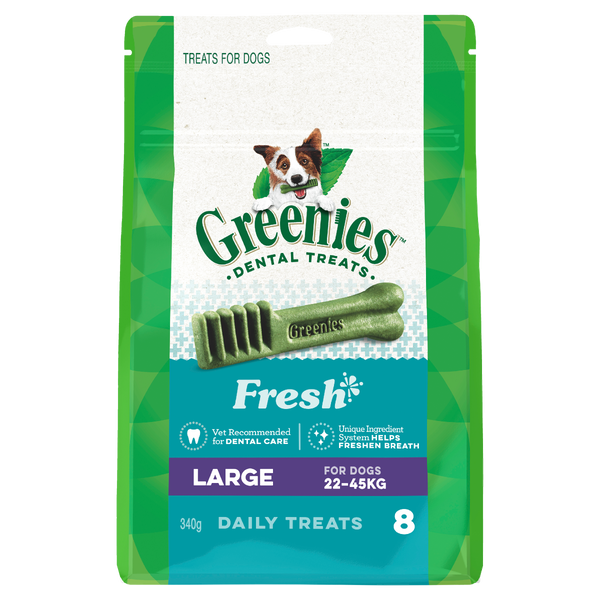 Greenies Dog Fresh Mint Dental Health Treats for Large Dogs 340g