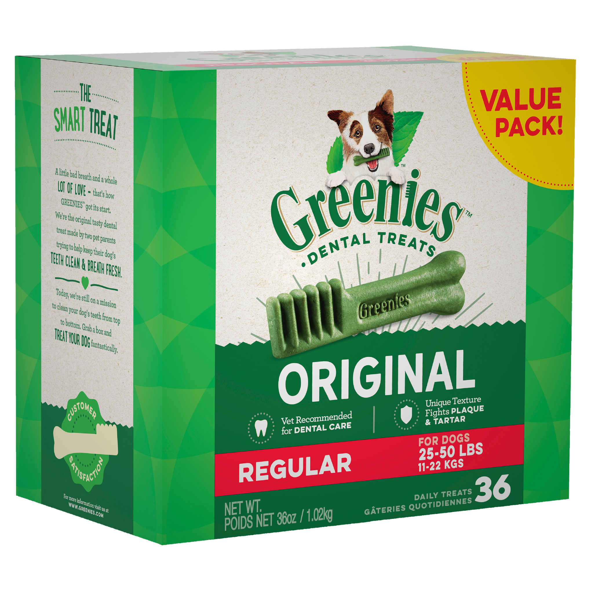 Greenies Dog Original Dental Health Treats for Regular Dogs