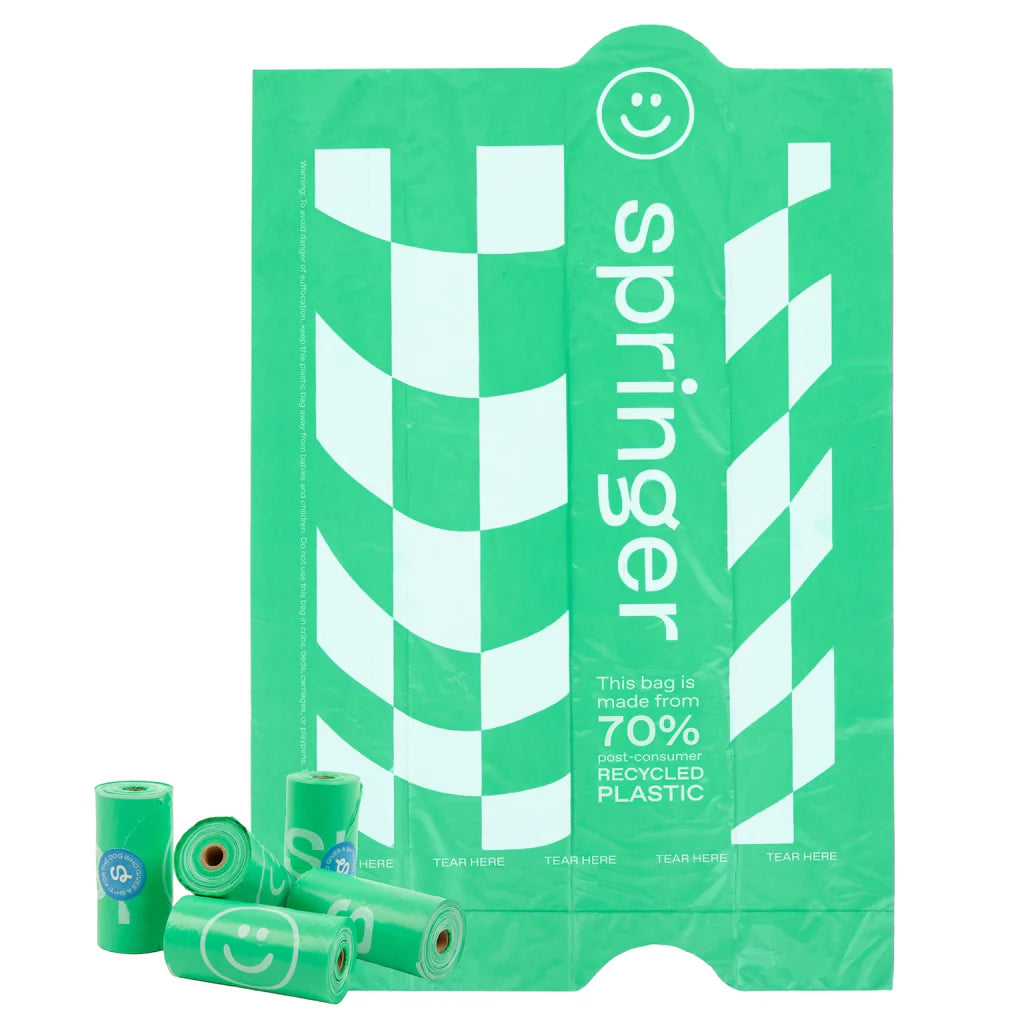 Springer Pets Poop Bag Dispenser With Bags Springer Green