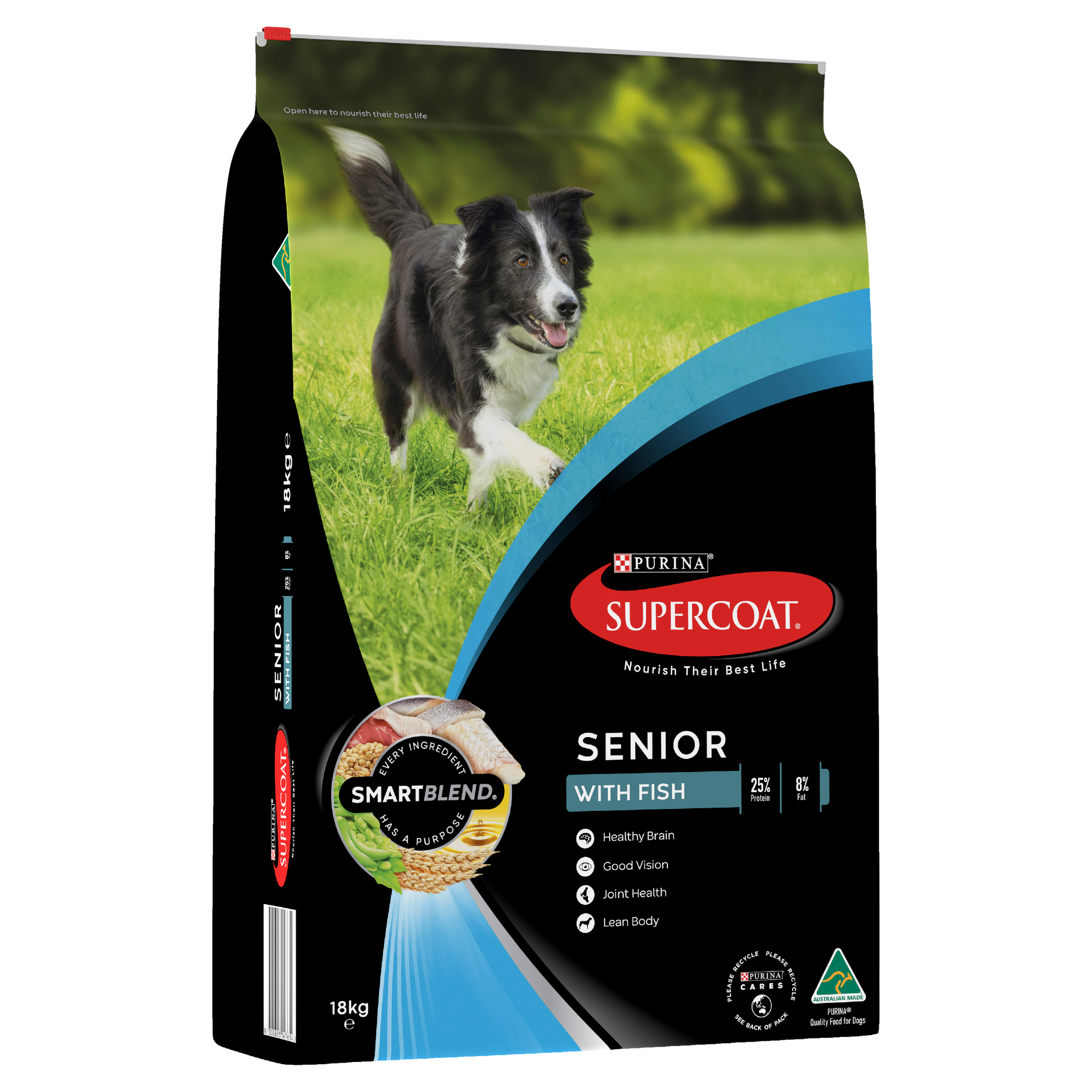 Supercoat Fish Senior Dry Dog Food 18kg