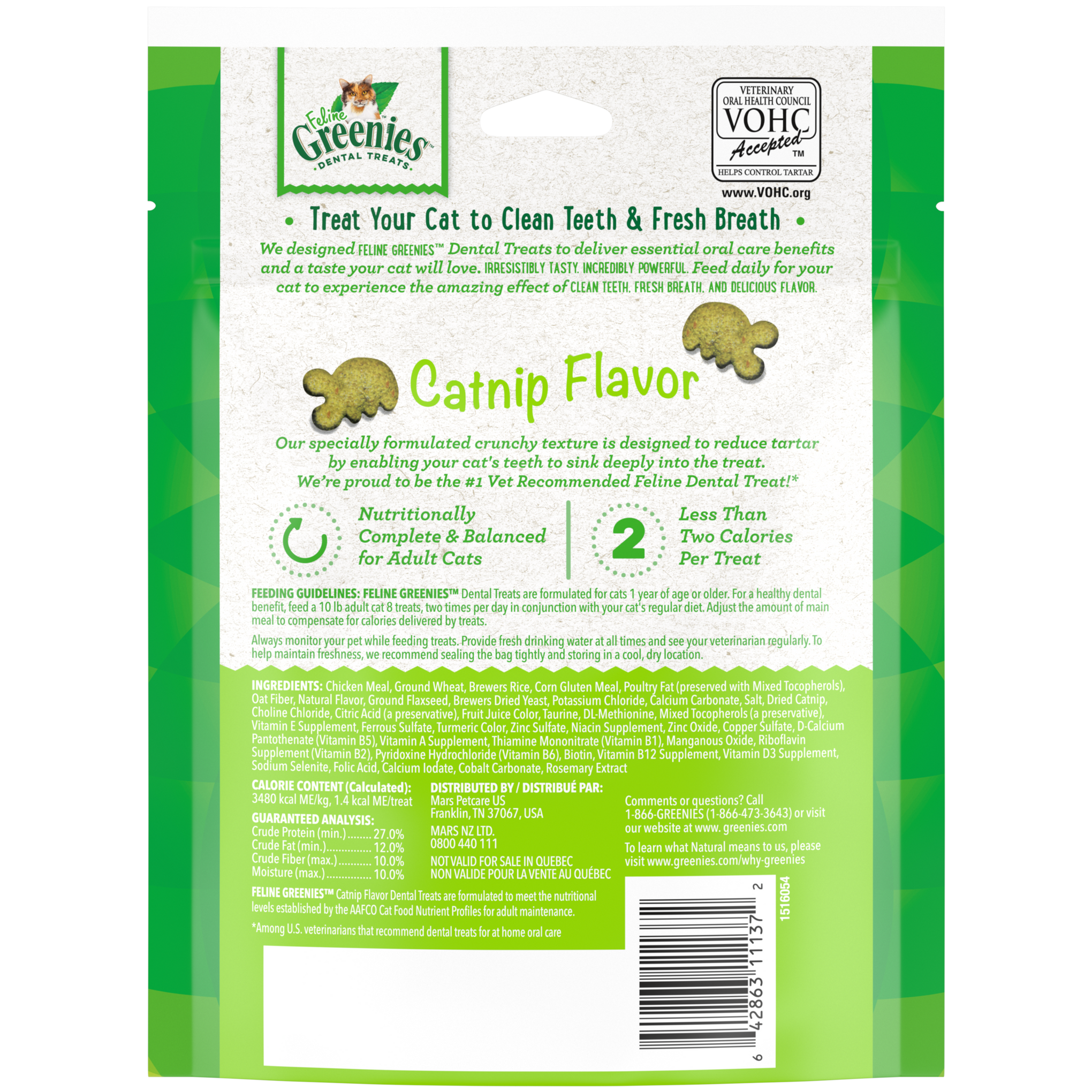 Greenies Cat Dental Health Treats Catnip