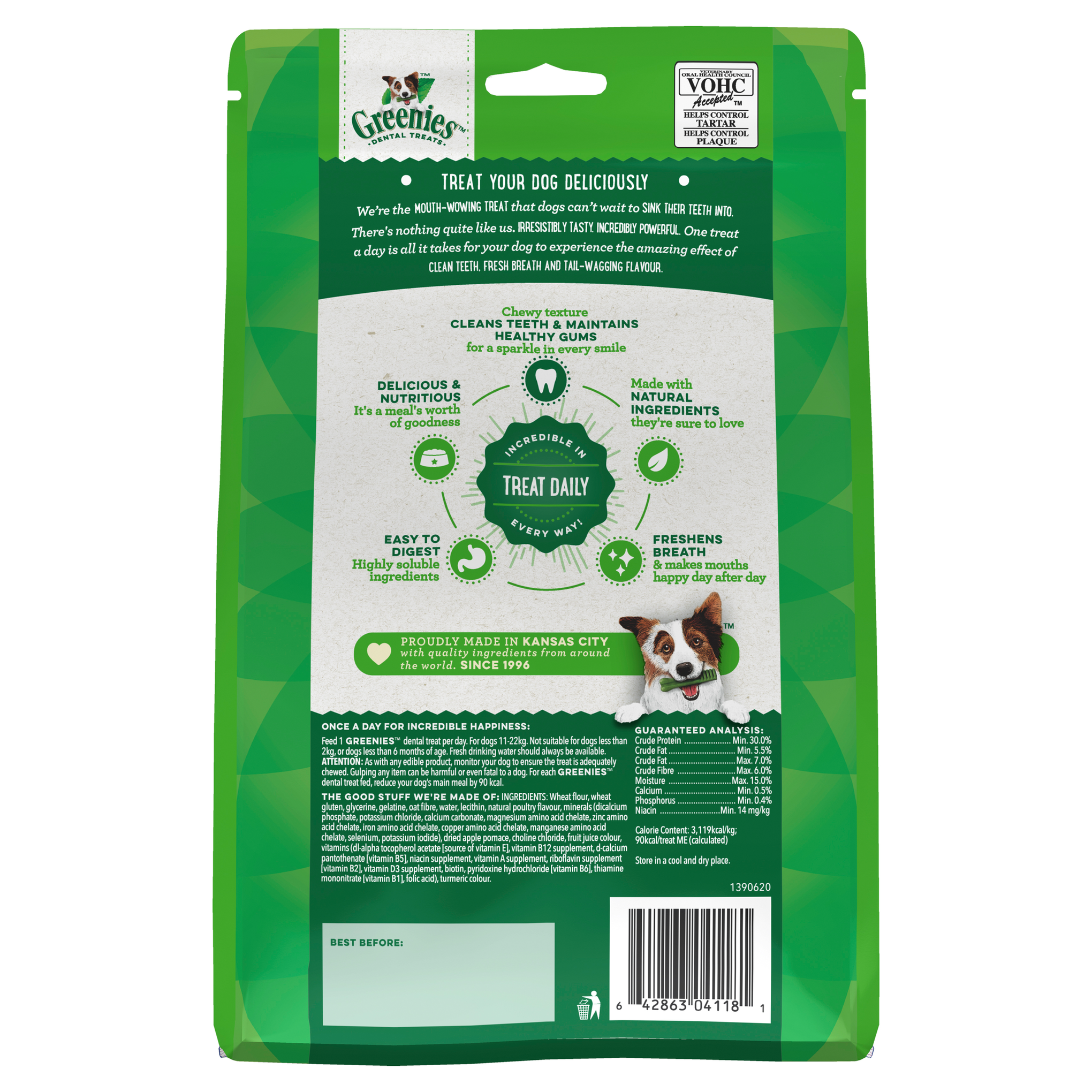 Greenies Dog Original Dental Health Treats for Regular Dogs