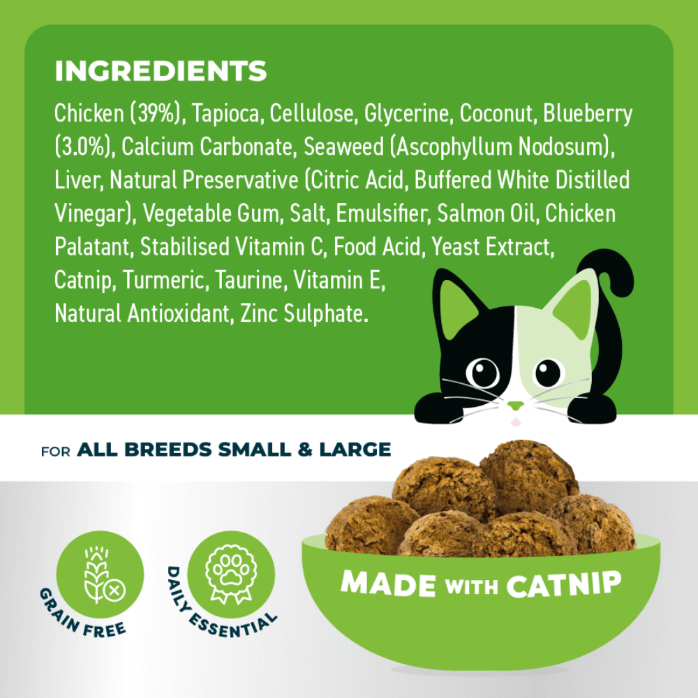 Bell & Bone Cat Dental Bites Chicken with Blueberries 80g