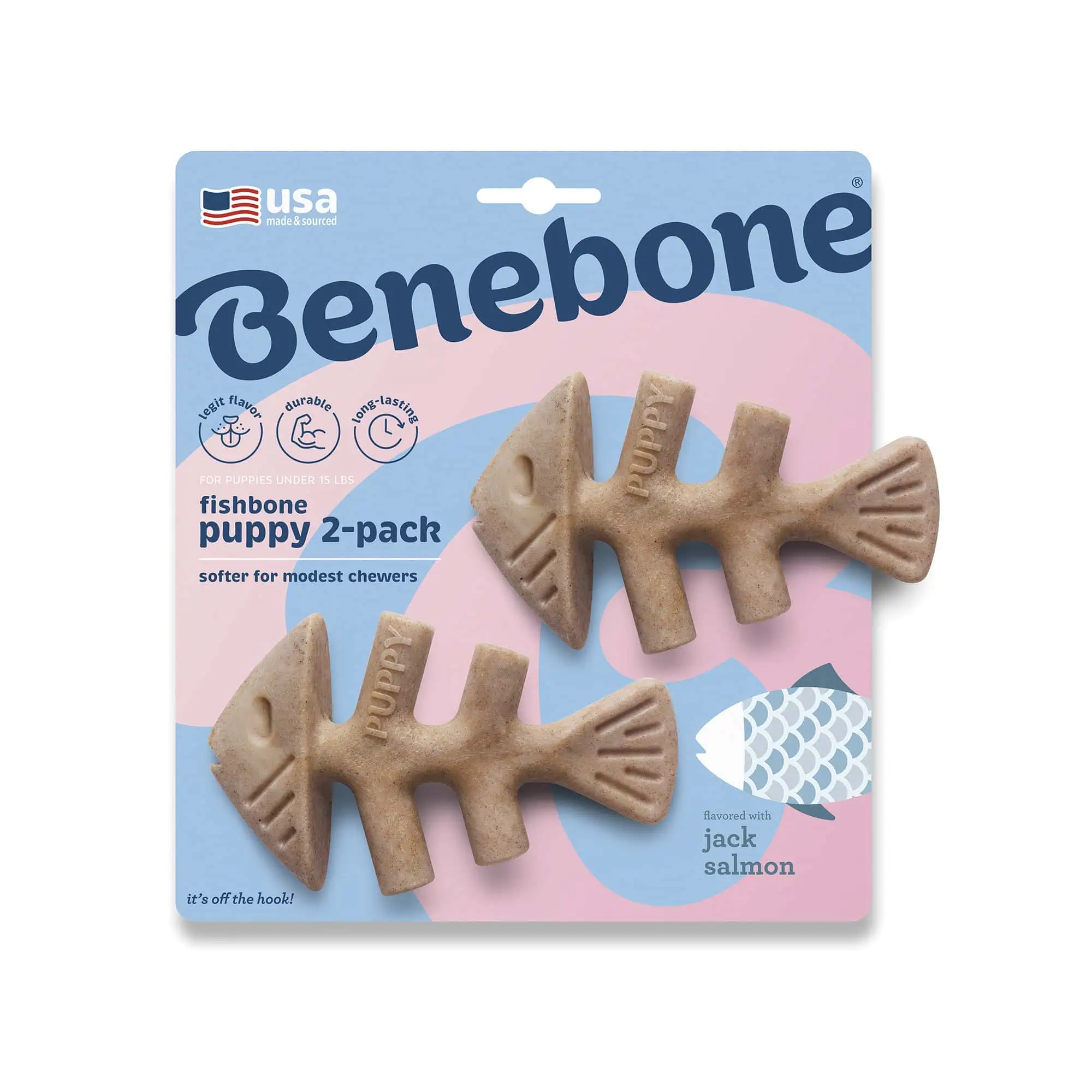 Benebone Fishbone Puppy Toy 2 Pack