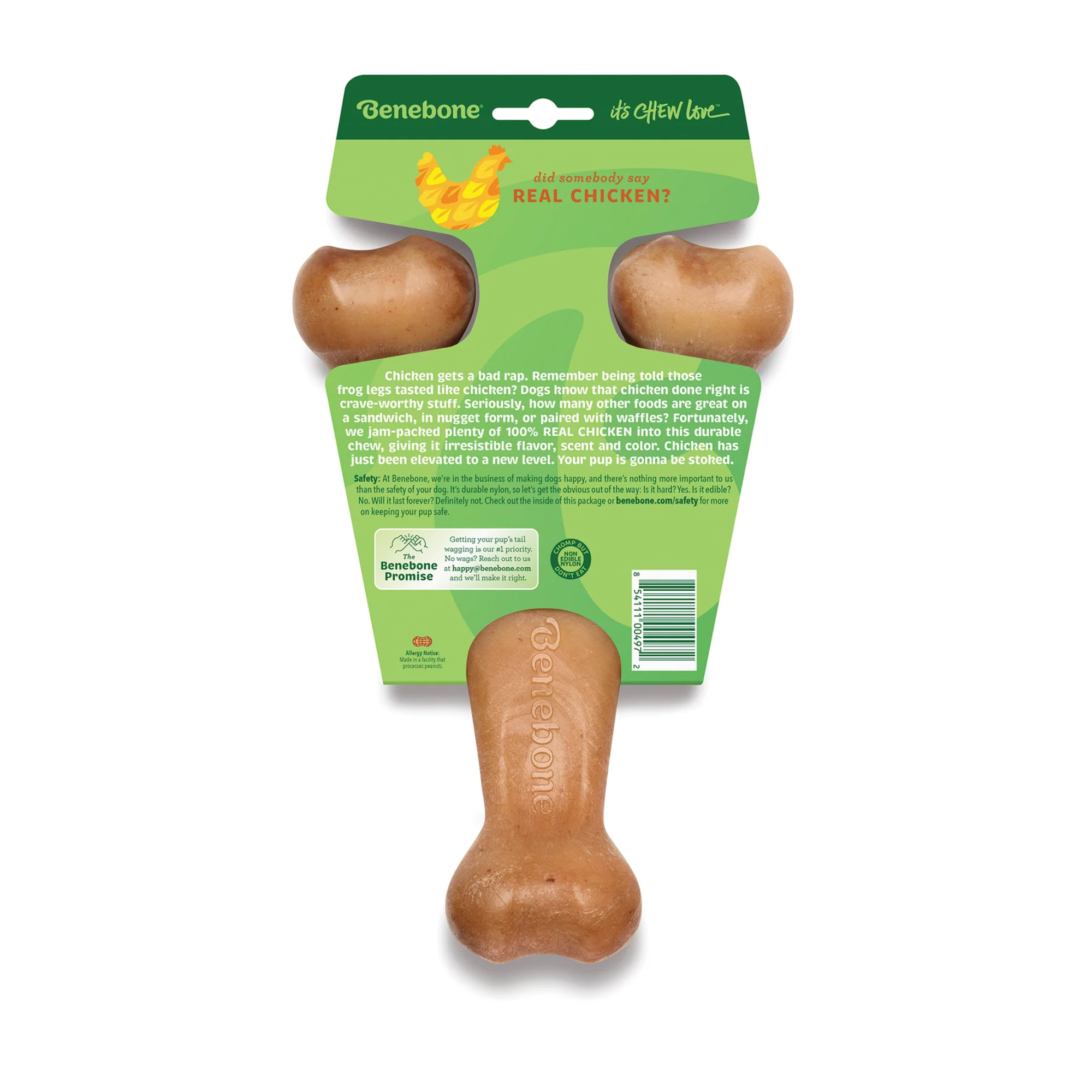 Benebone Wishbone Chicken Dog Toy