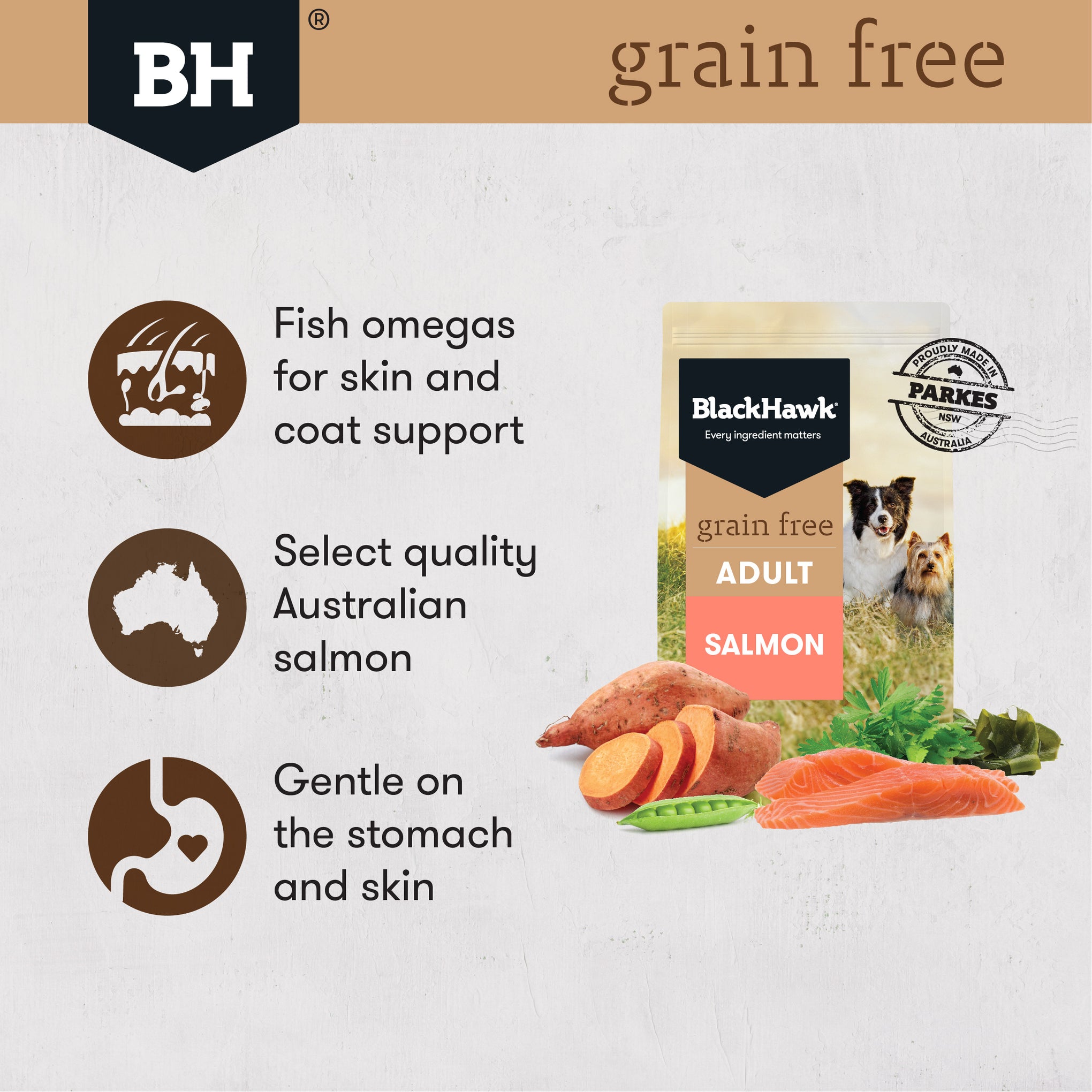 Black Hawk Grain Free Adult Salmon Dry Dog Food