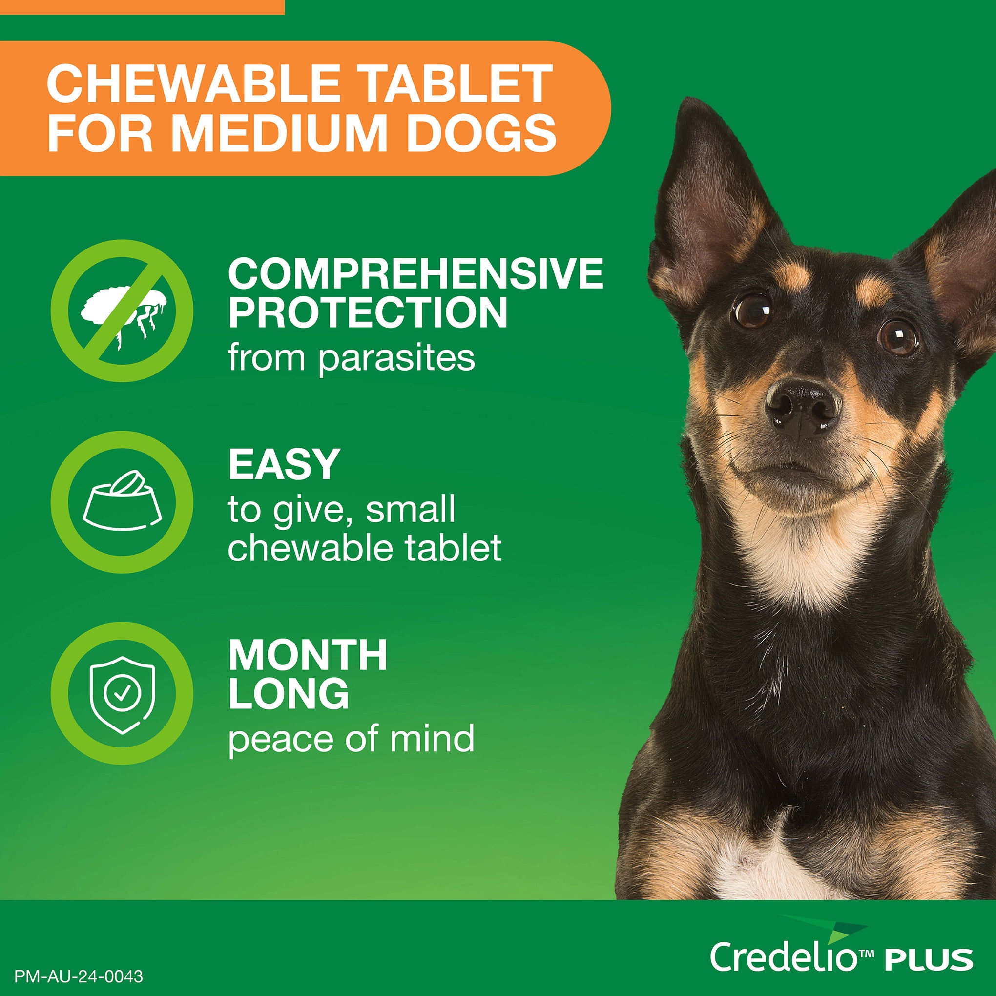 Credelio Plus Medium Dog Chews 5.5-11kg (Orange)