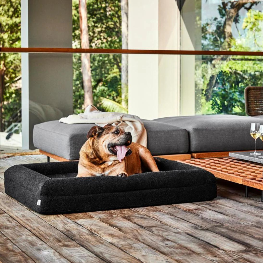 Dazy Dog Bed Cover Boucle Black