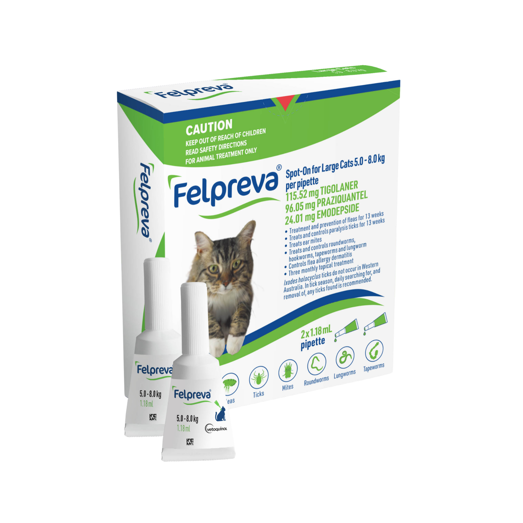 Felpreva Spot On Solution for Large Cats 5-8kg