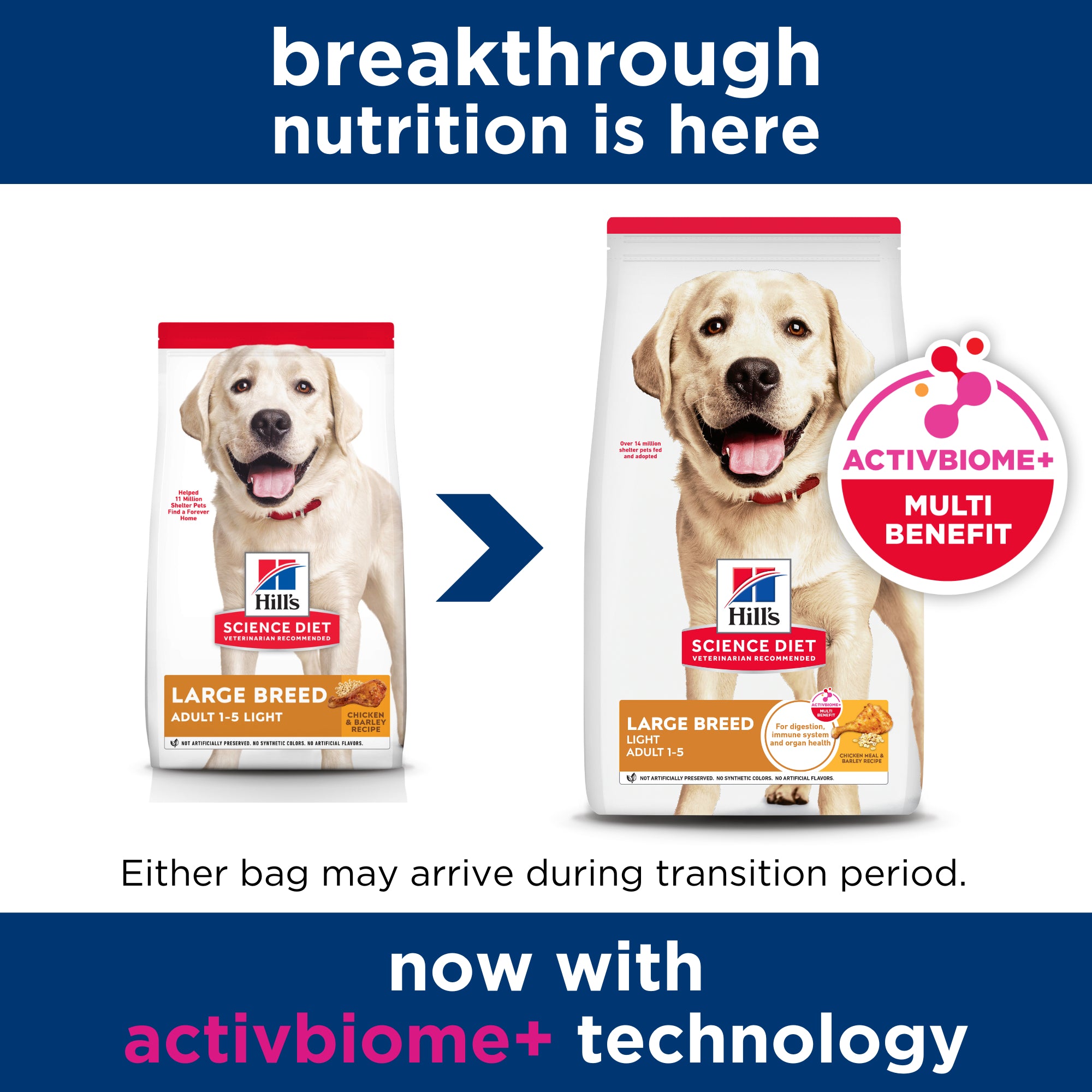 Hill's Science Diet Adult Light Large Breed Dry Dog Food 12kg