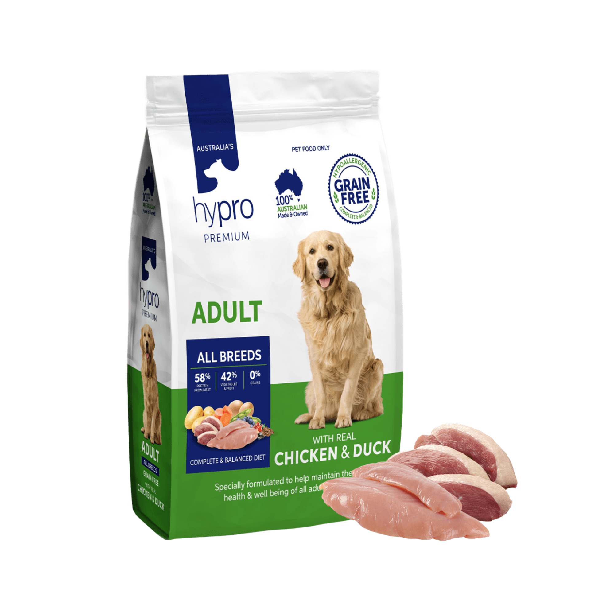 Hypro Premium Grain Free Adult Chicken & Duck Dry Dog Food
