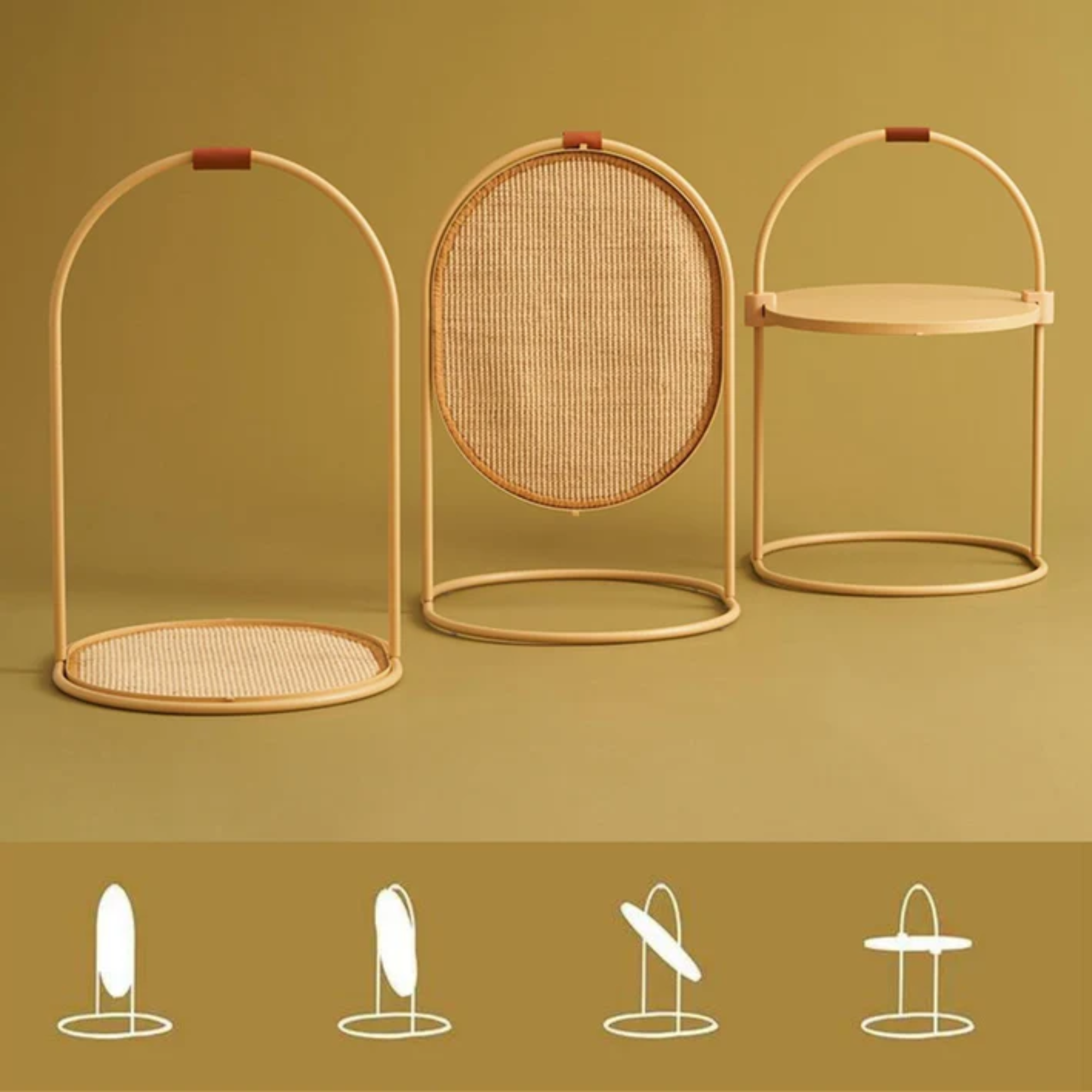 Makesure Multifunctional Sisal Standing Cat Scratcher Board Earth Yellow