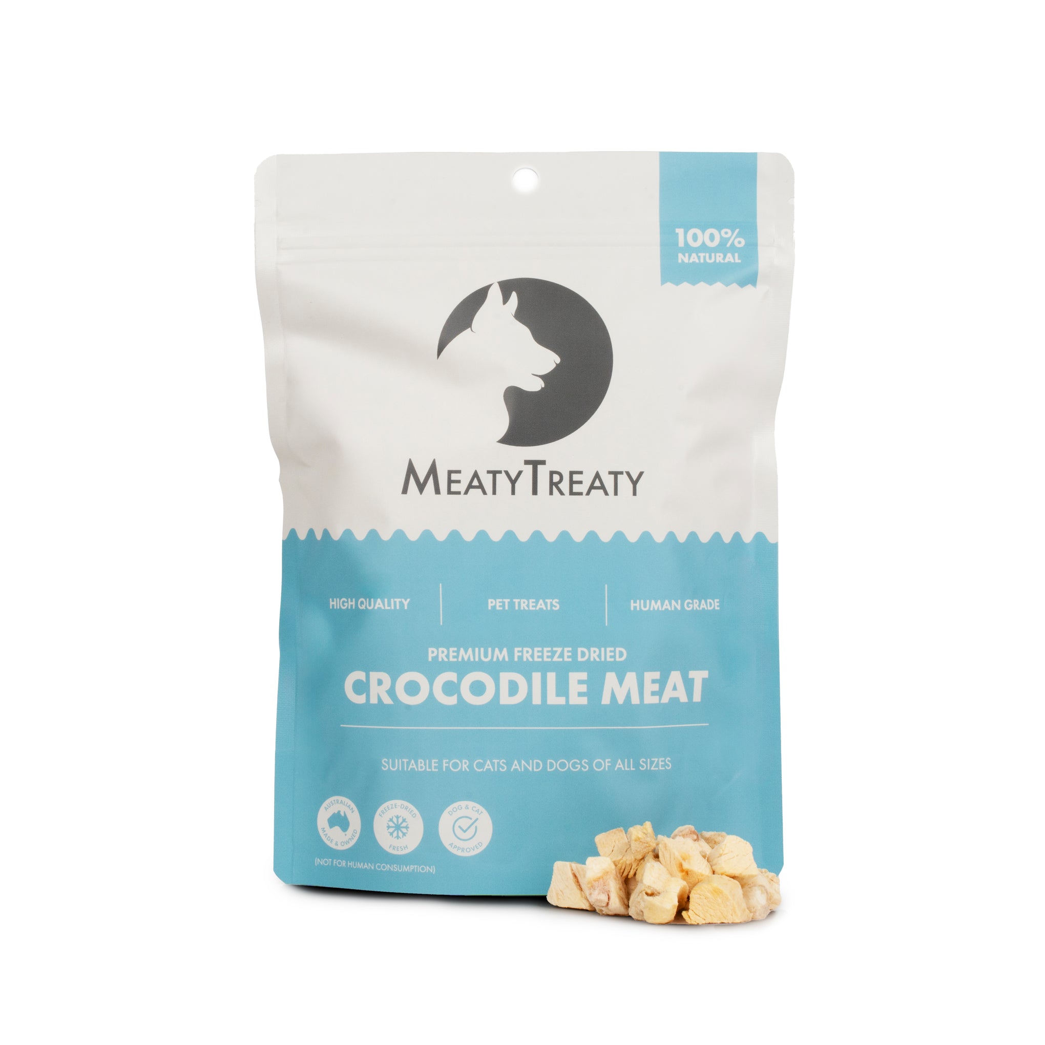 Meaty Treaty Freeze Dried Crocodile Cat & Dog Treats 50g