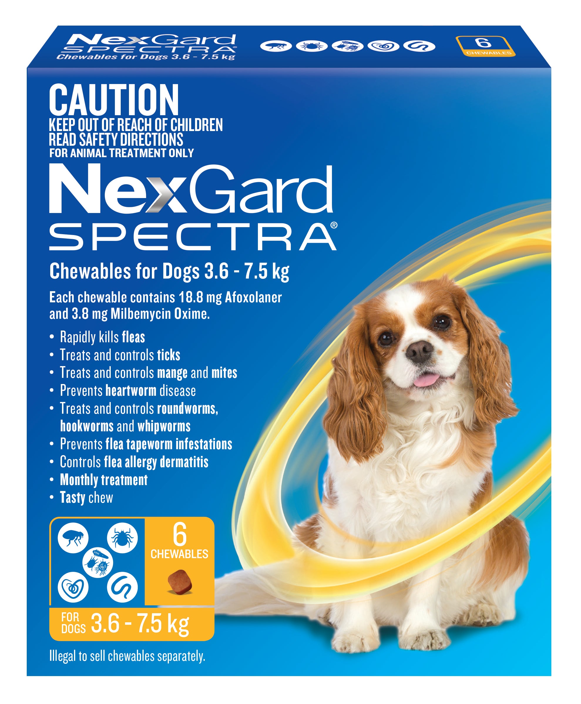 NexGard SPECTRA Small Dog Chews 3.6-7.5kg