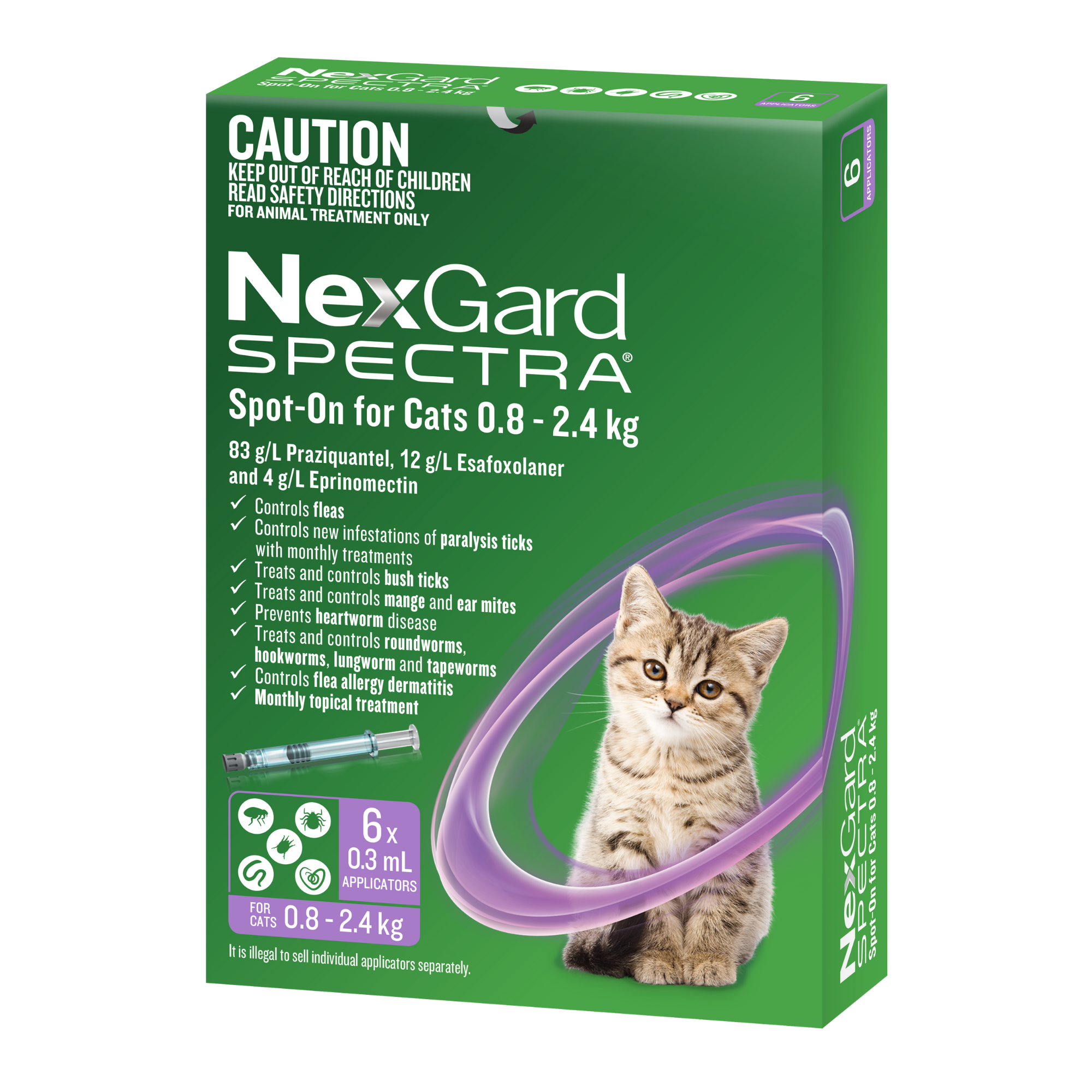 NexGard SPECTRA Spot On For Cats 0.8-2.4kg