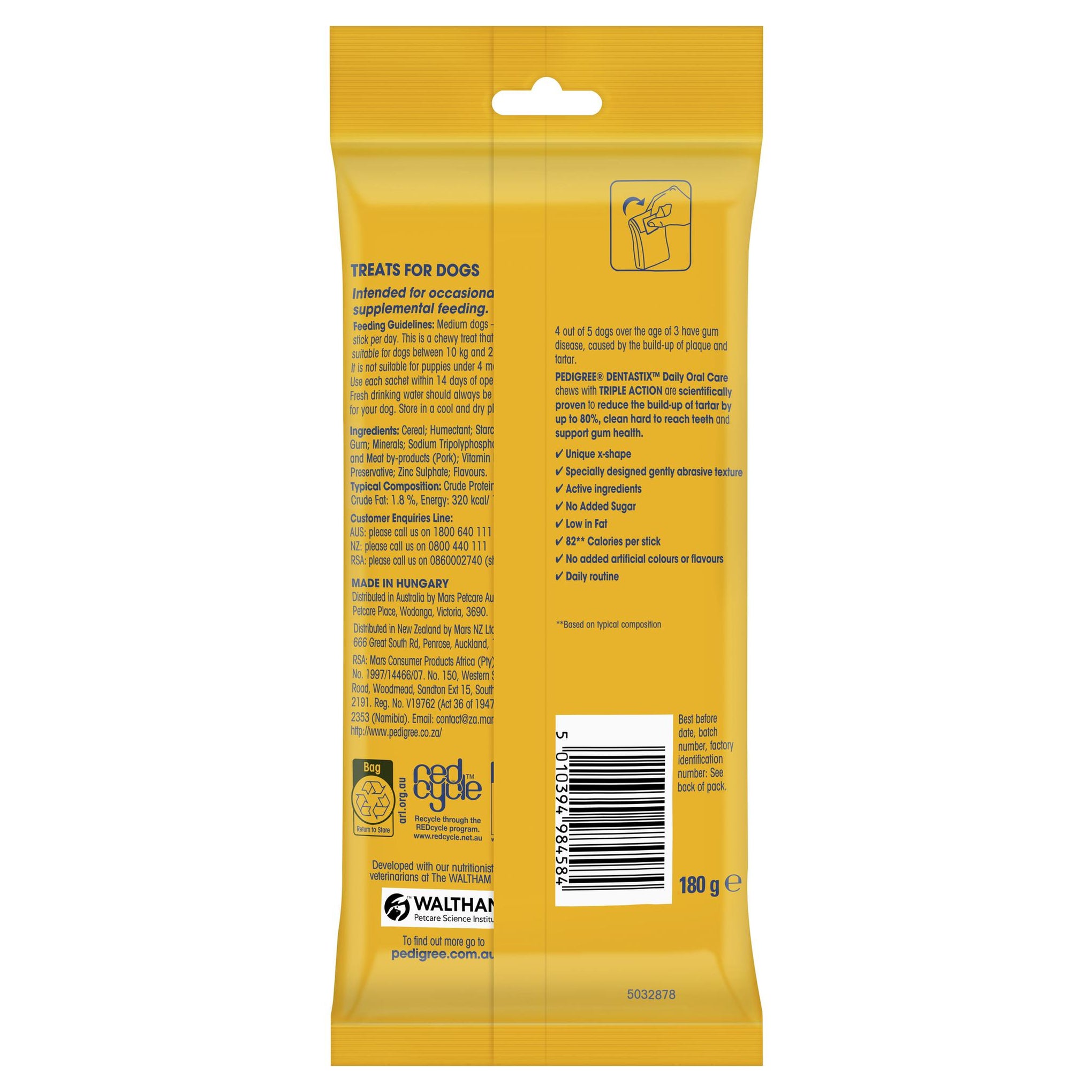 Pedigree Dentastix Dog Treat Medium Breed