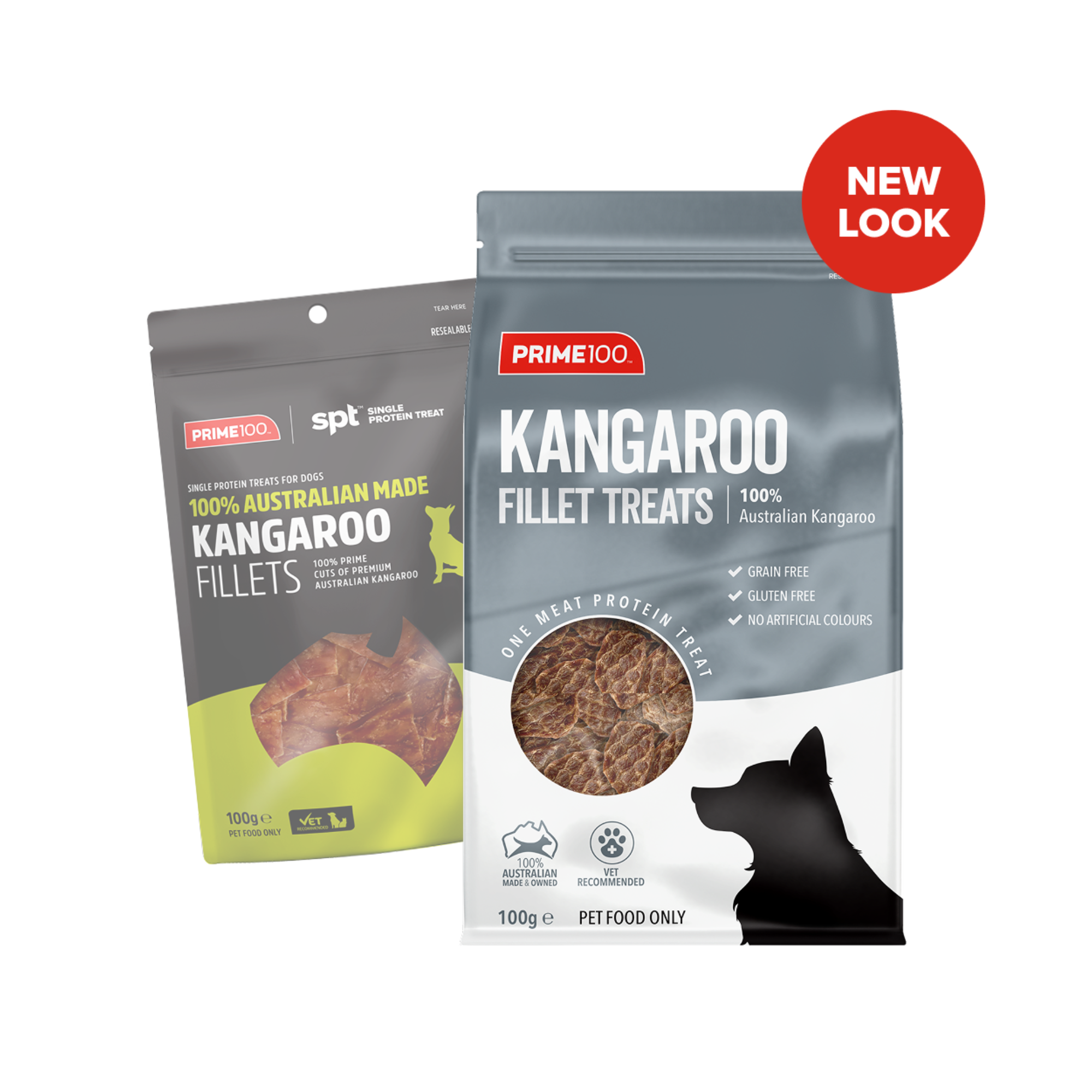 Prime100 Dog Treat Kangaroo Fillets 100g