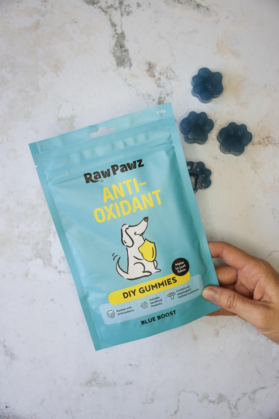 Raw Pawz DIY Gummies Blueberry Boost Dog Treats 90g