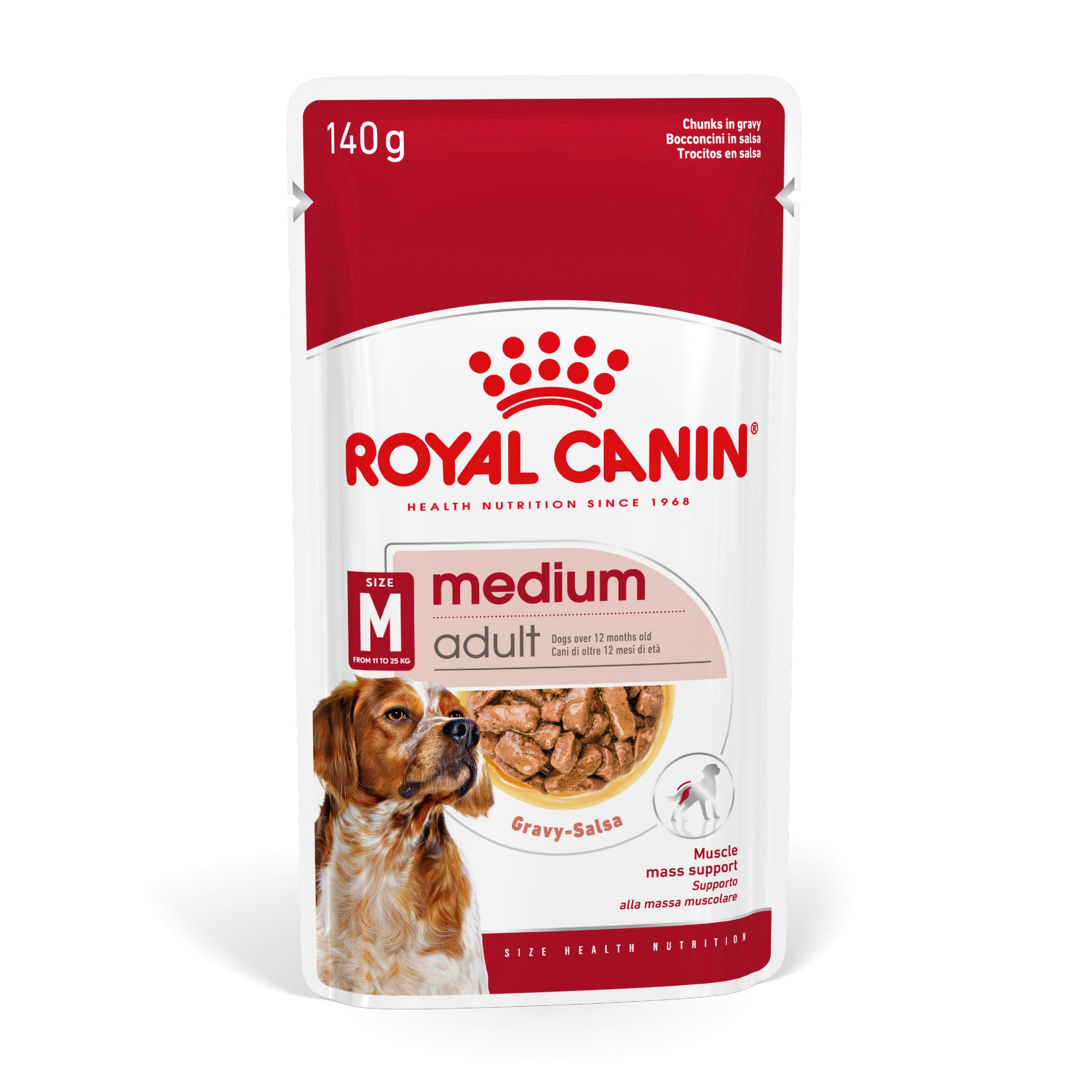 Royal Canin Medium Adult Wet Dog Food Pouches 140g x 10