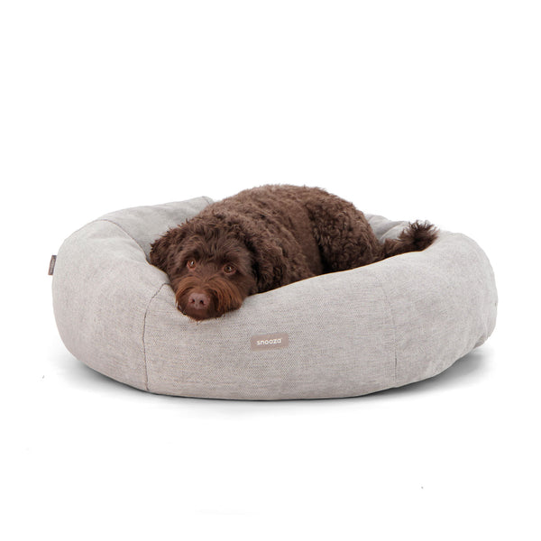 Snooza Panelled Cuddler Dog Bed Pebble