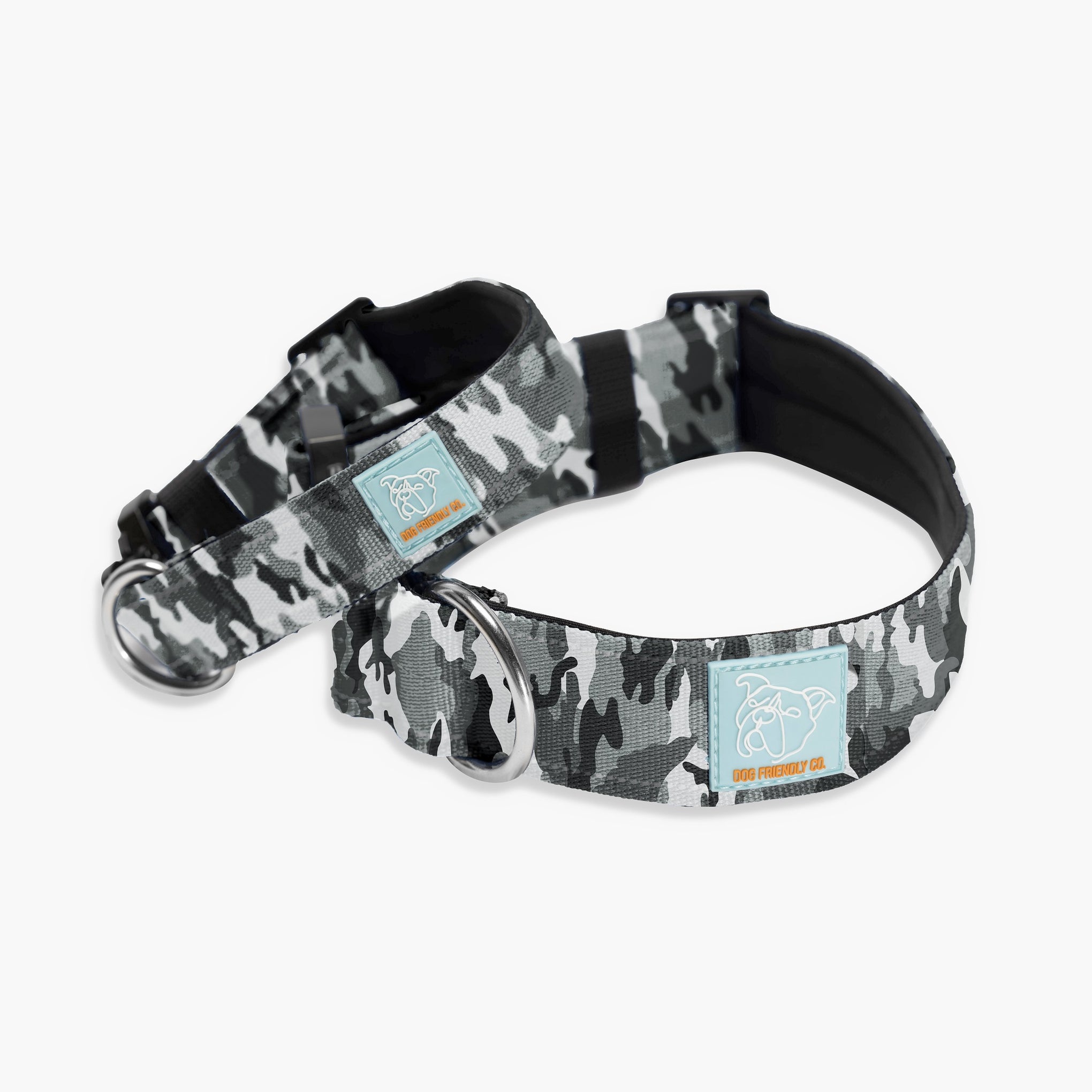 Dog Friendly Co. Tactical Dog Collar Grey Camo