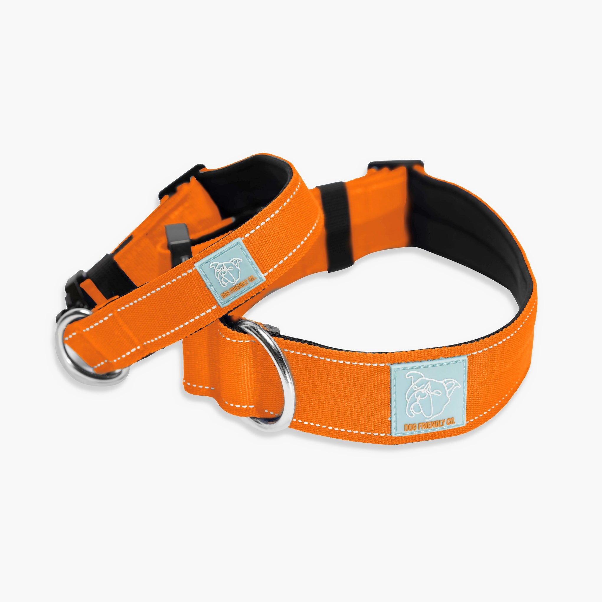 Dog Friendly Co. Tactical Dog Collar Hi-Vis Orange