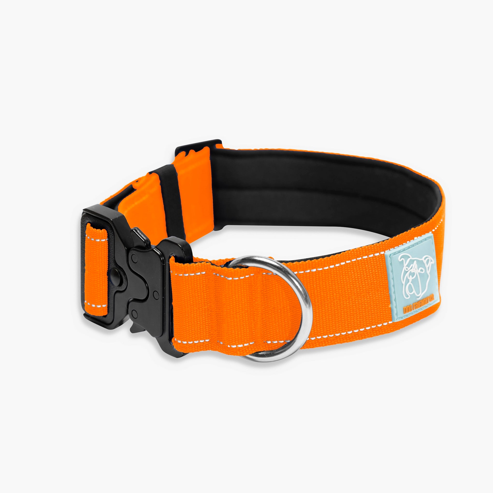 Dog Friendly Co. Tactical Dog Collar Hi-Vis Orange