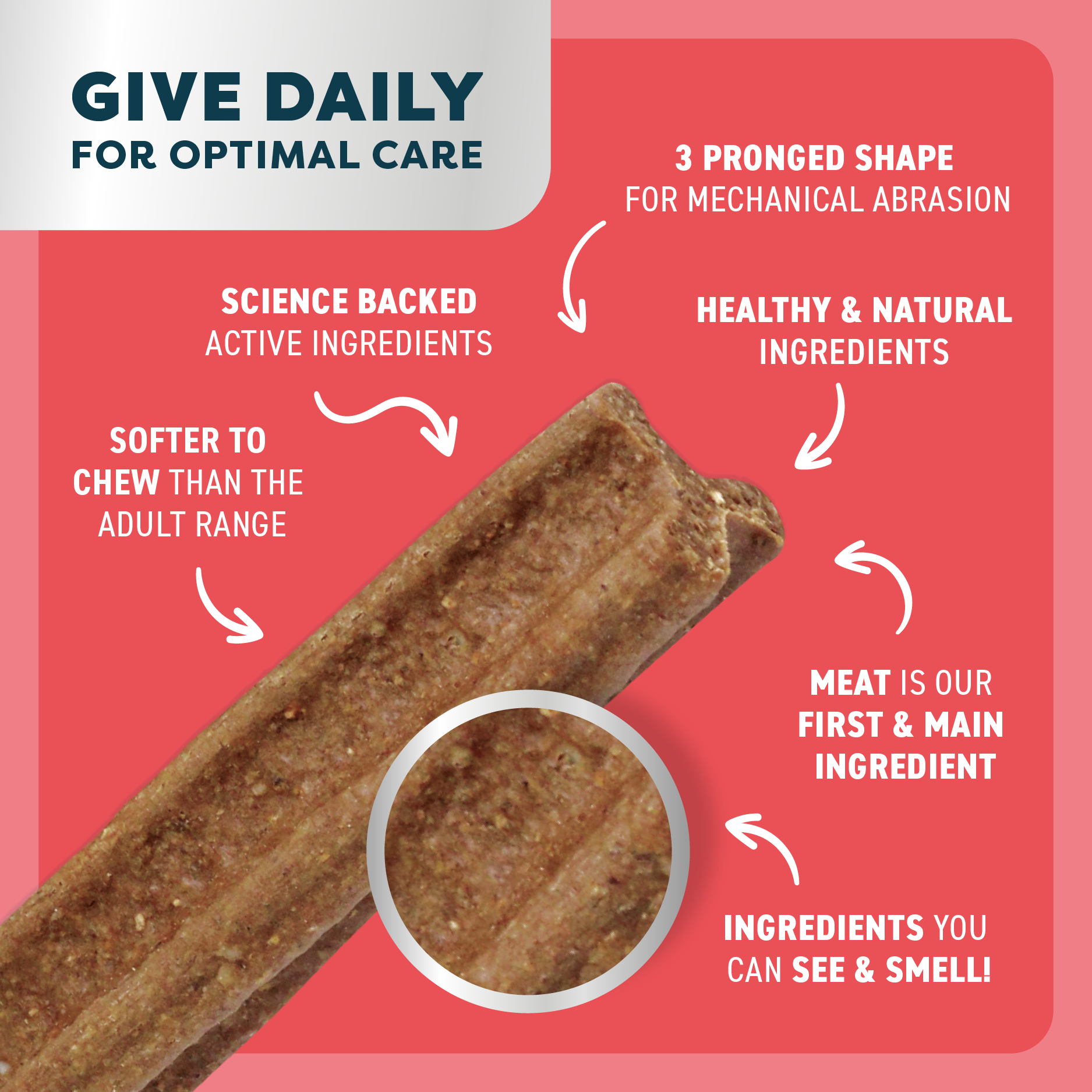 Bell & Bone Big Puppy Dental Chews Beef 7 Pack