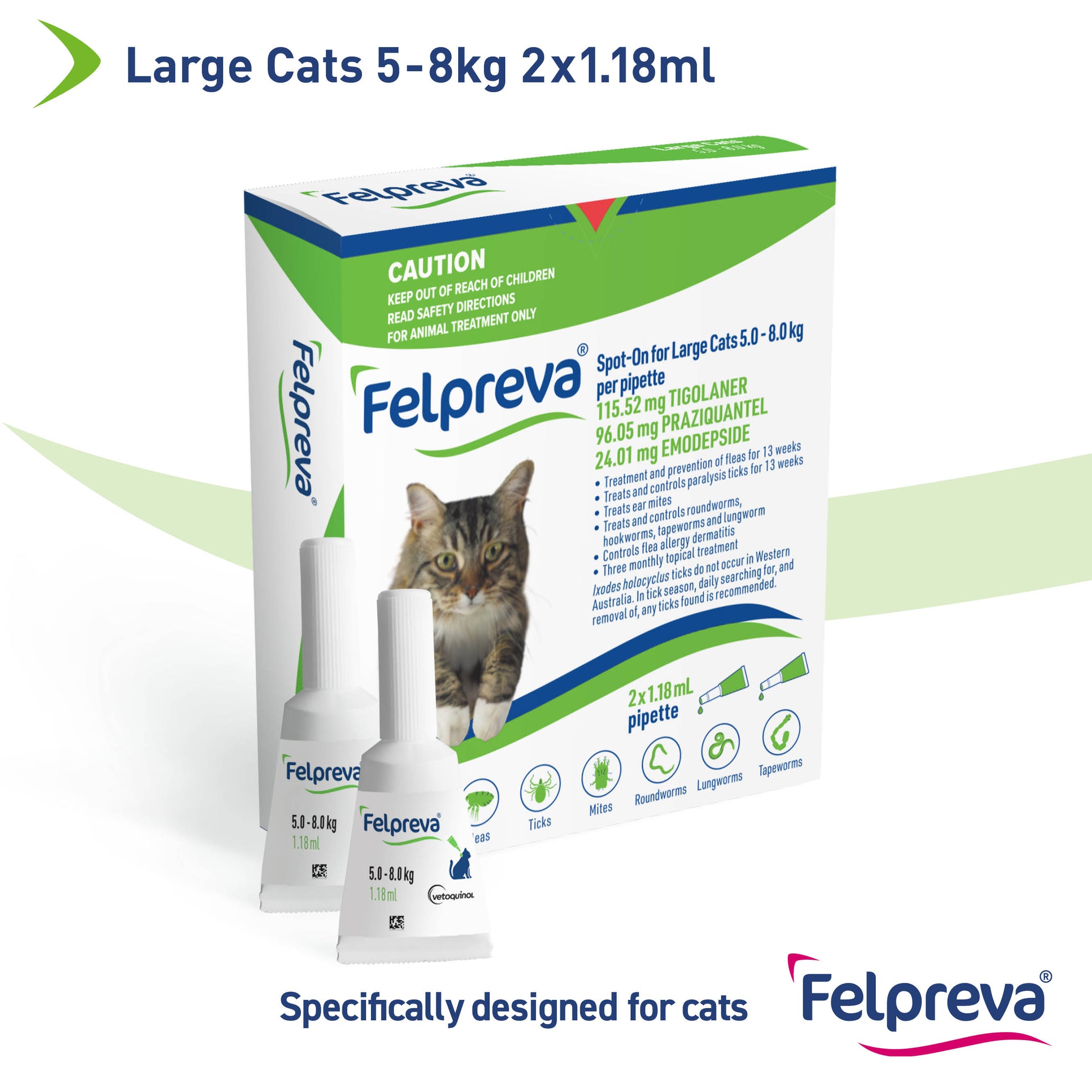 Felpreva Spot On Solution for Large Cats 5-8kg