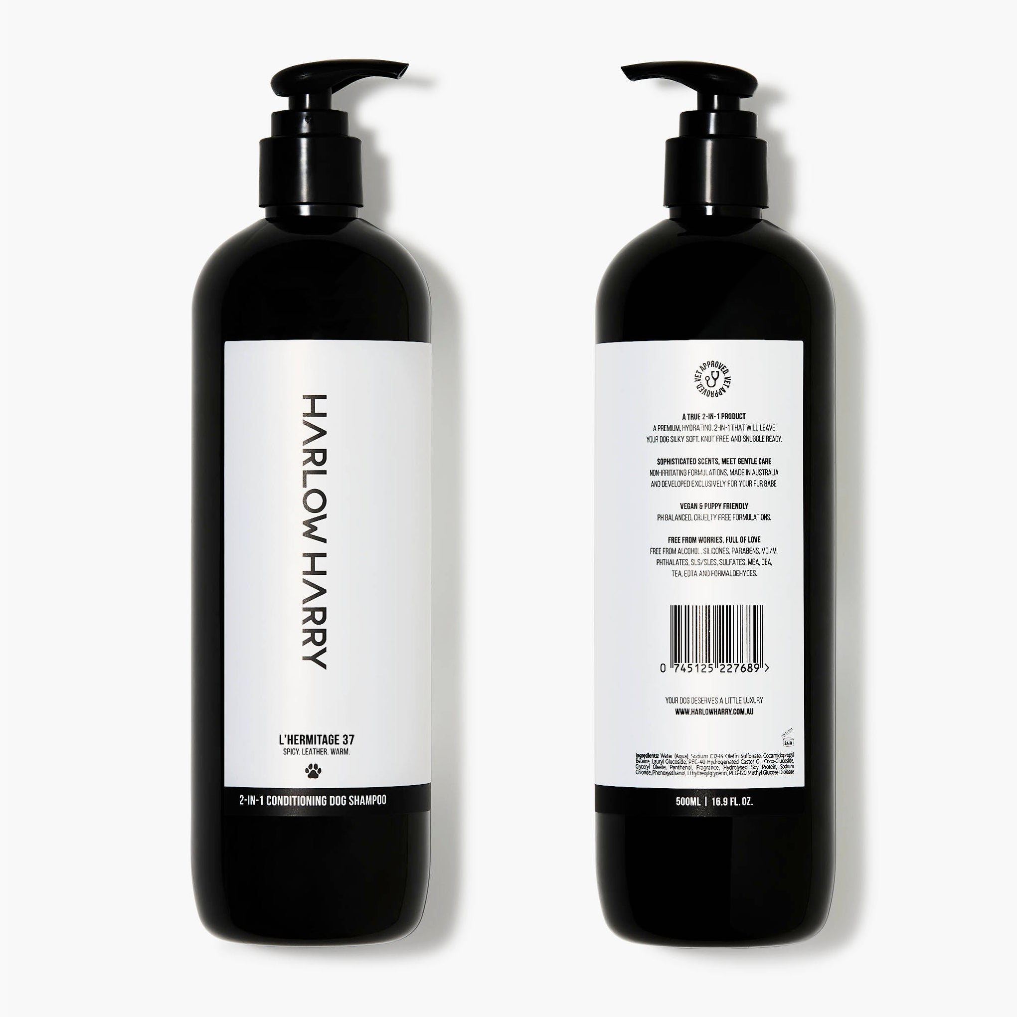 HARLOW HARRY 2-in-1 Dog Shampoo and Conditioner L'hermitage 37 500ml