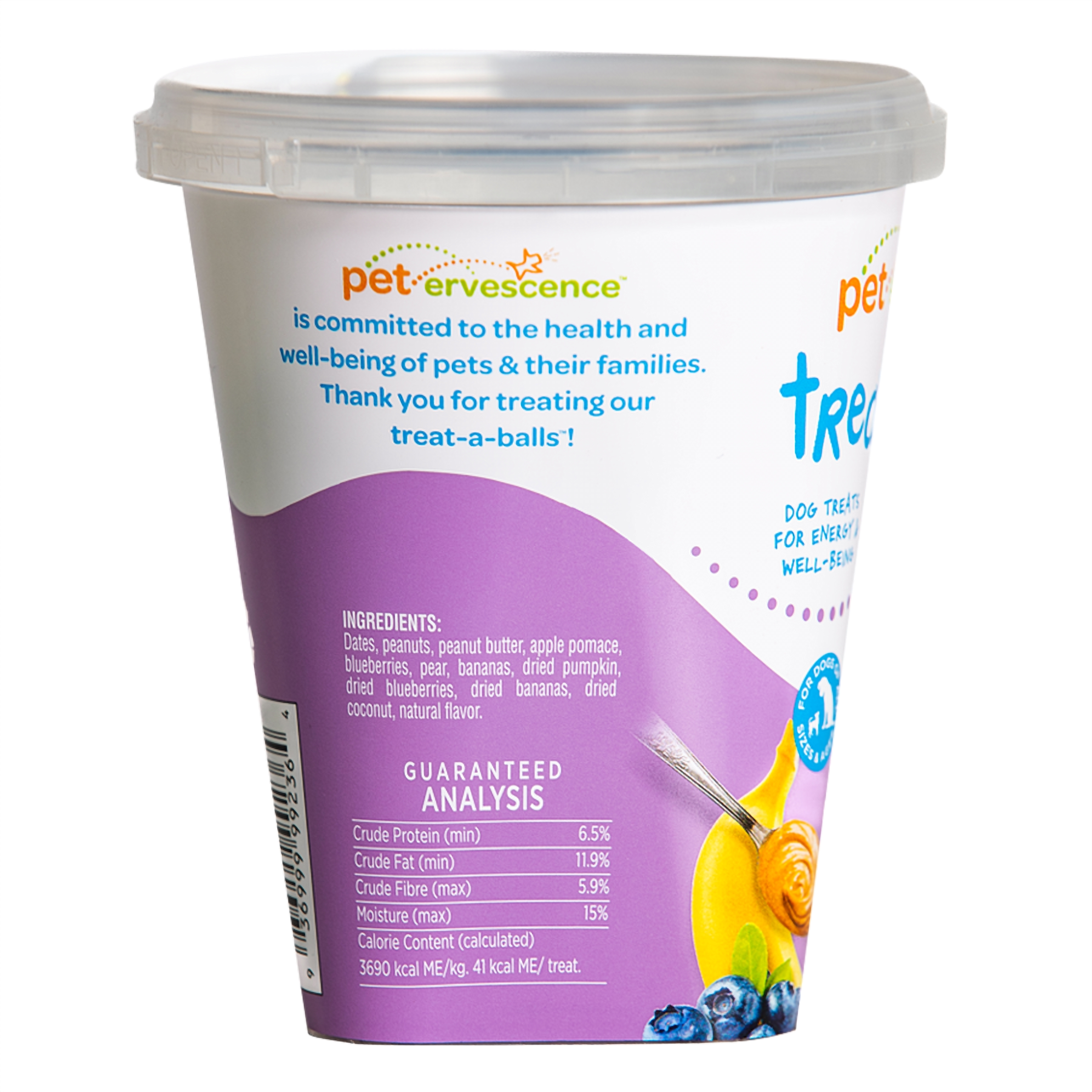 Petervescence TreatABalls Peanut Butter Blueberry & Banana 198g