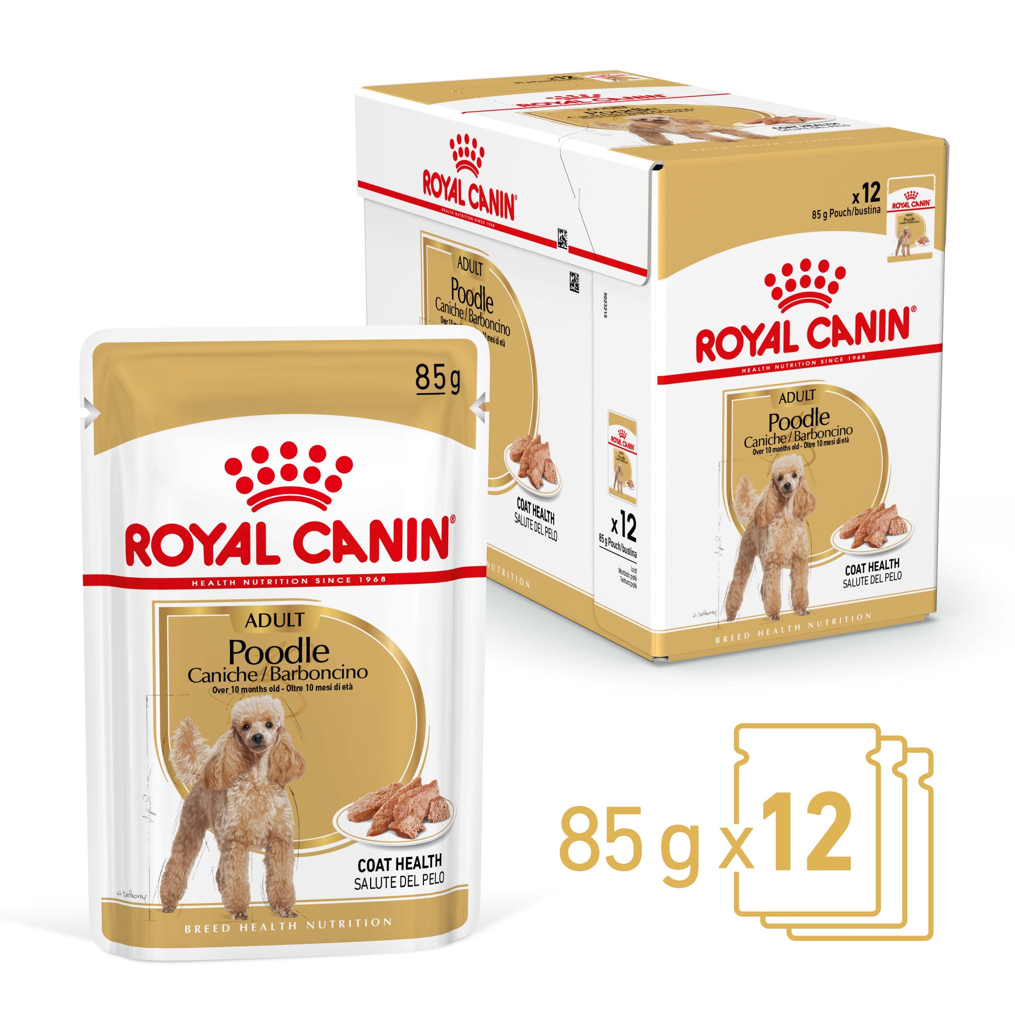 Royal Canin Poodle Adult Wet Dog Food Pouches 85g x 12