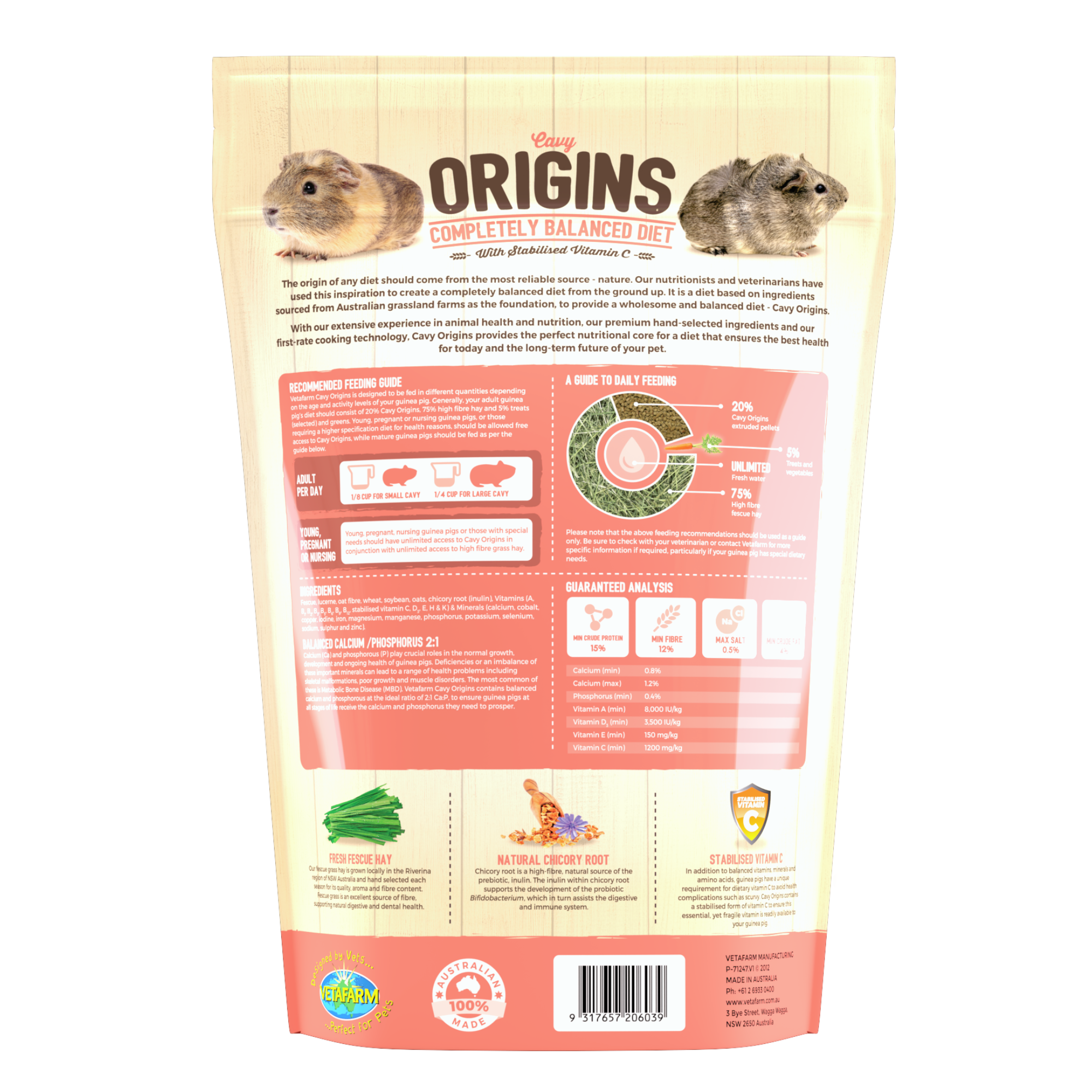 Vetafarm Origins Cavy Food
