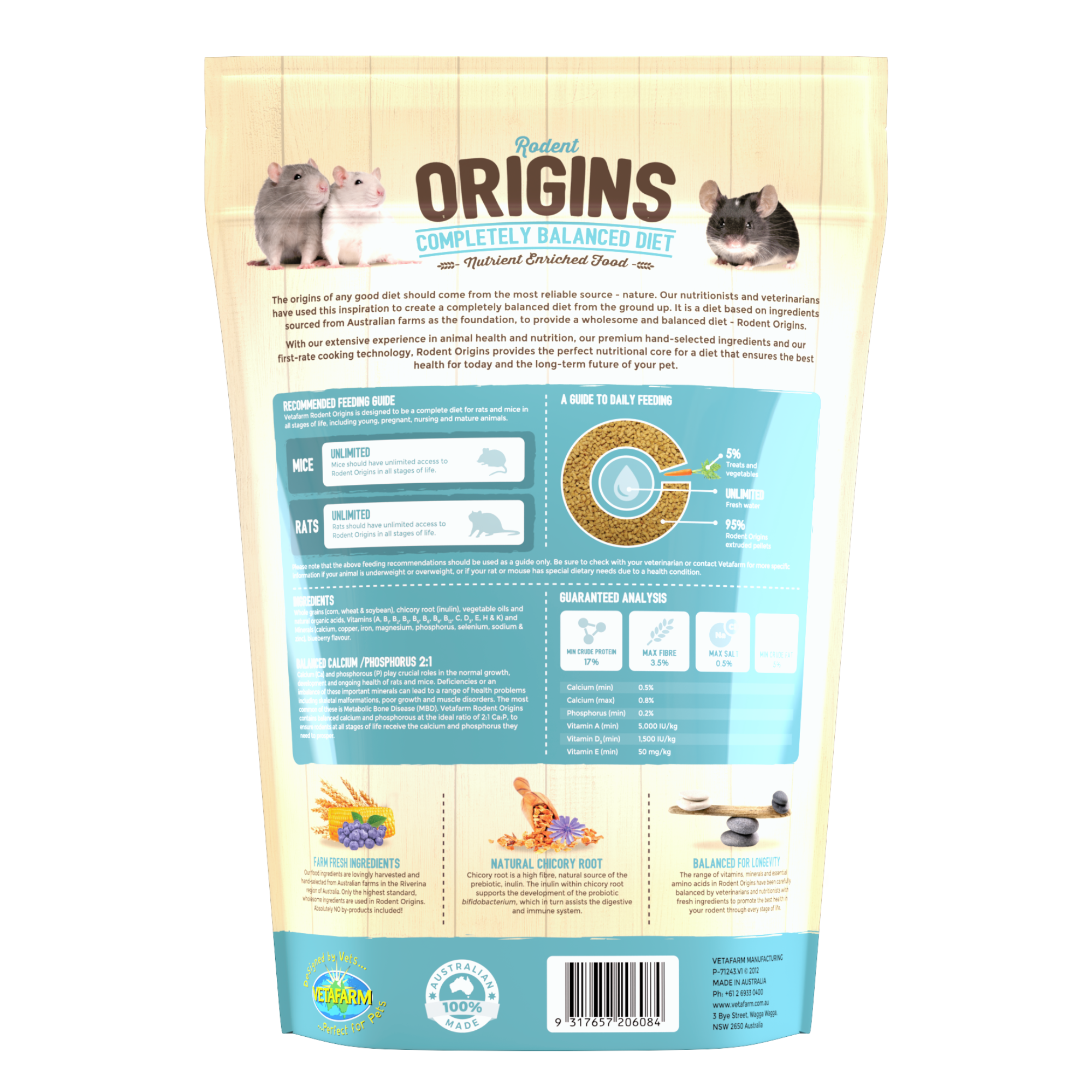 Vetafarm Origins Rodent Food